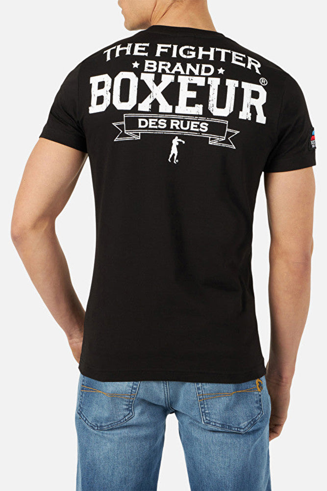 T-Shirt Boxeur Street 2 en noir-blanc T-Shirts Boxeur des Rues   