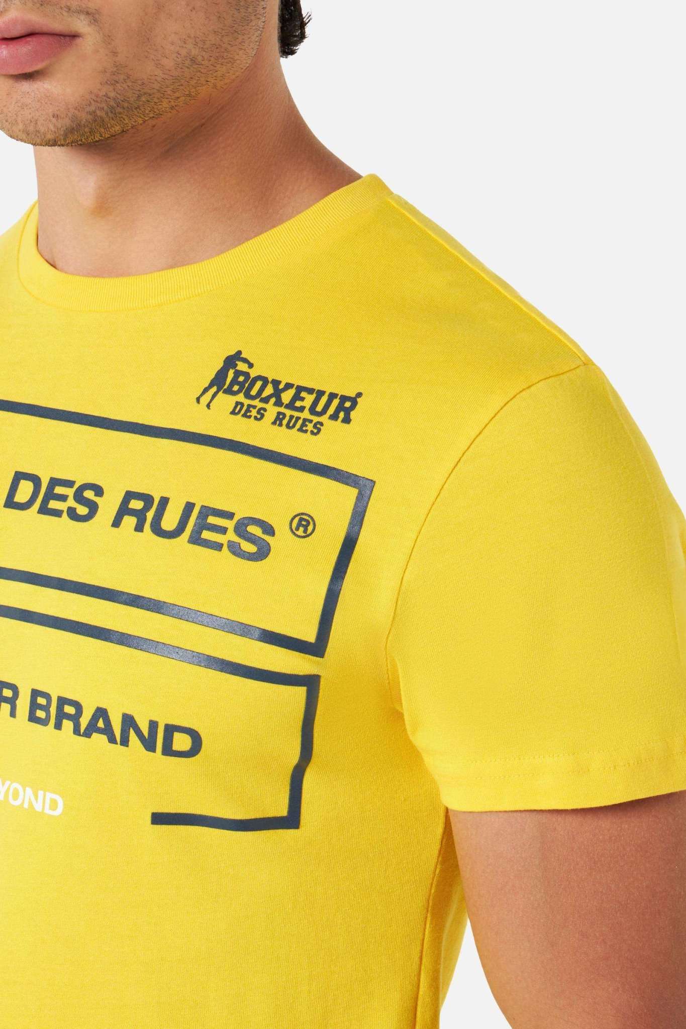 T-shirt à col rond en jaune T-shirts Boxeur des Rues   