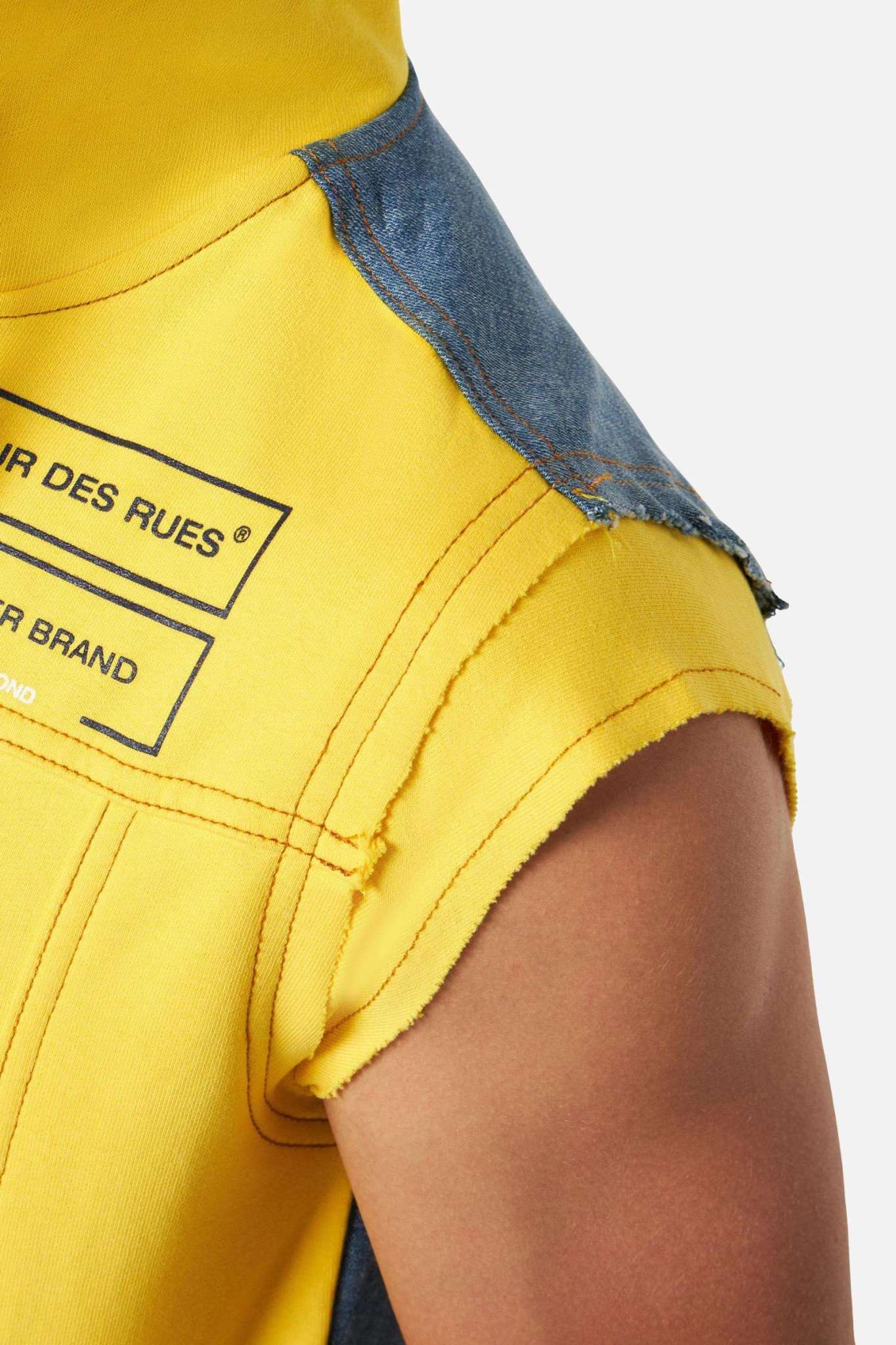 Tissu mixte sans manches en jaune Sweat-shirts Boxeur des Rues   