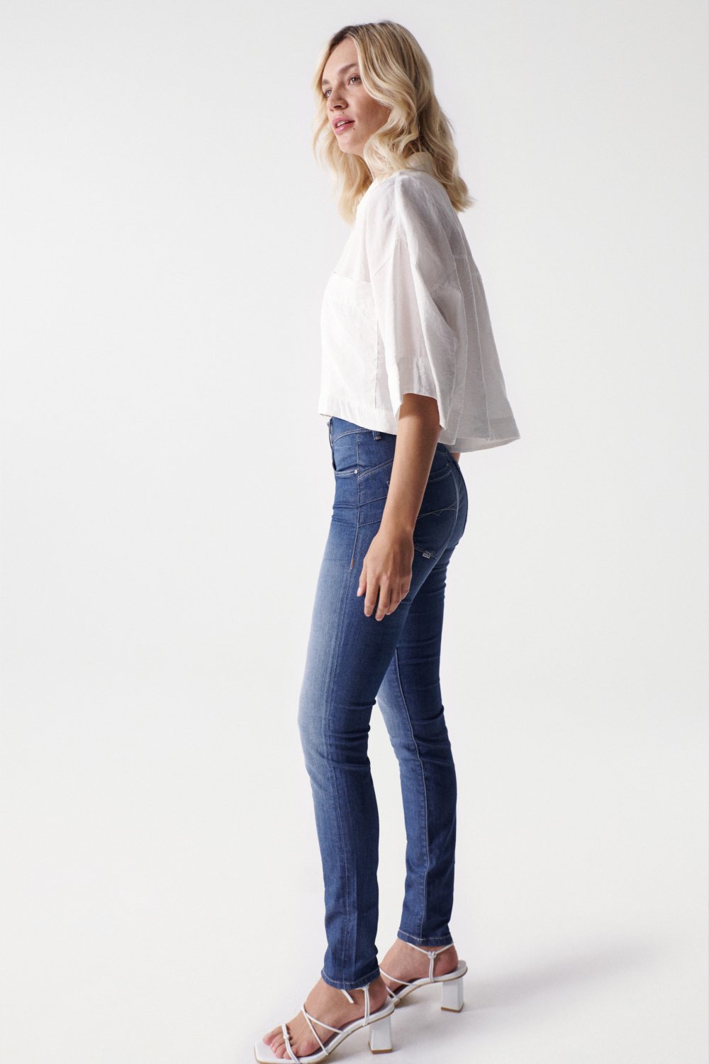 Secret Skinny Push-In en jean Medium Wash Salsa Jeans   