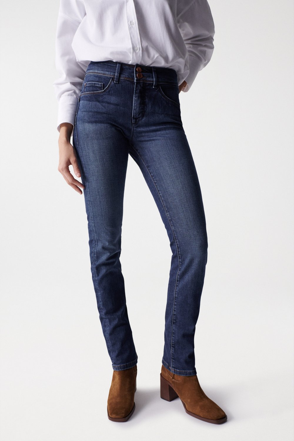 Jeans Secret Slim Push-In en Medium Wash Salsa Jeans   