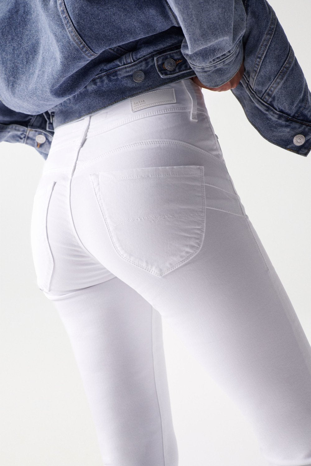 Secret Slim Push-In en jeans blancs Salsa Jeans   