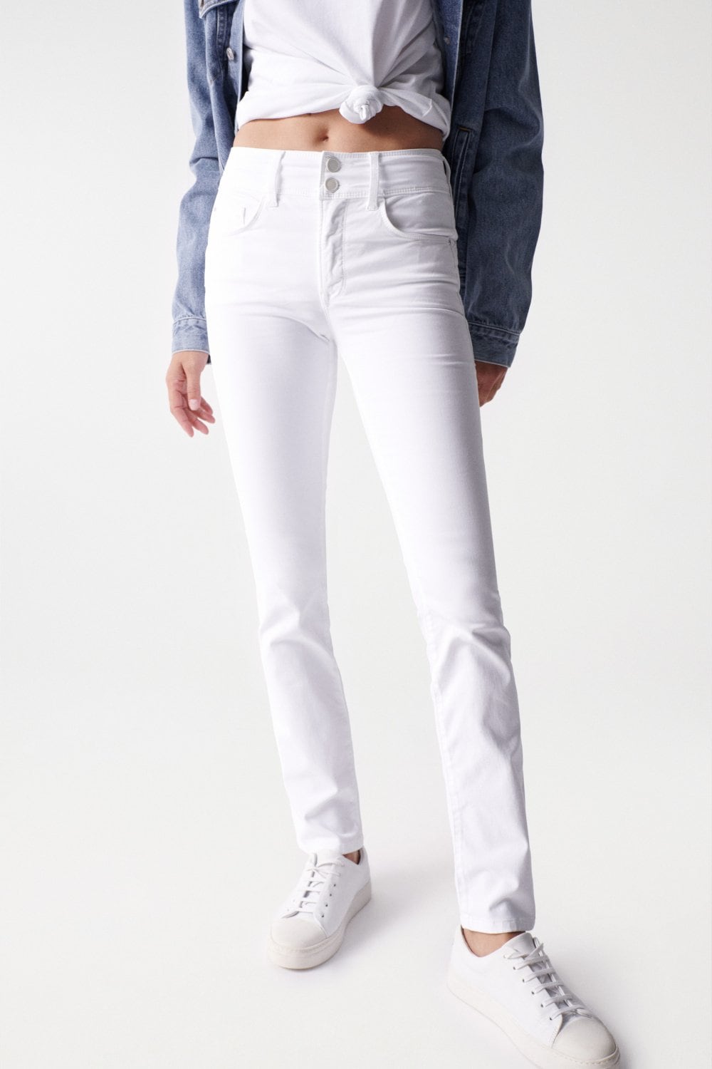 Secret Slim Push-In en jeans blancs Salsa Jeans   