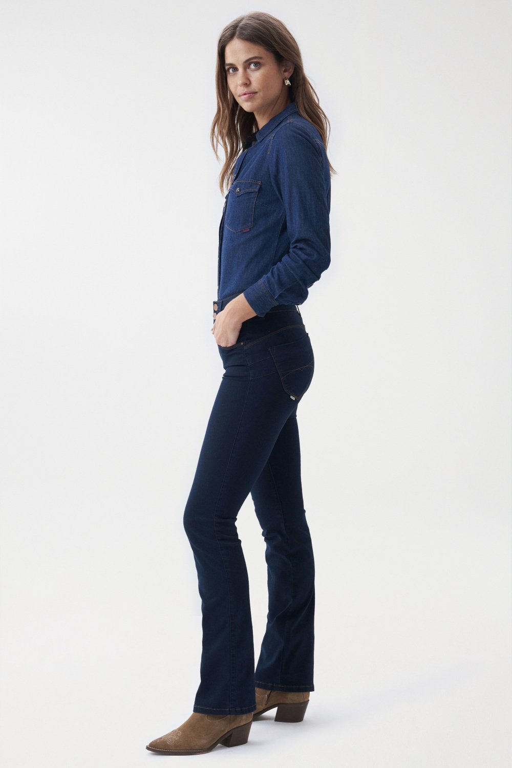 Secret Bootcut Push-In en jean Rinse Wash Salsa Jeans   