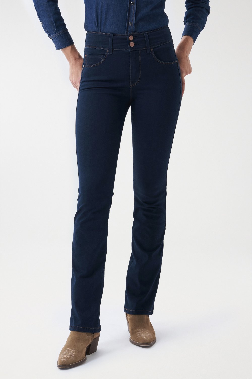 Secret Bootcut Push-In en jean Rinse Wash Salsa Jeans   