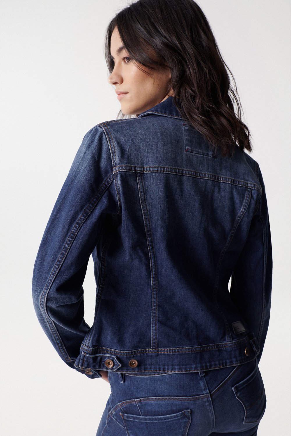 Veste de camionneur Denim dans Vestes Dark Wash Salsa Jeans   