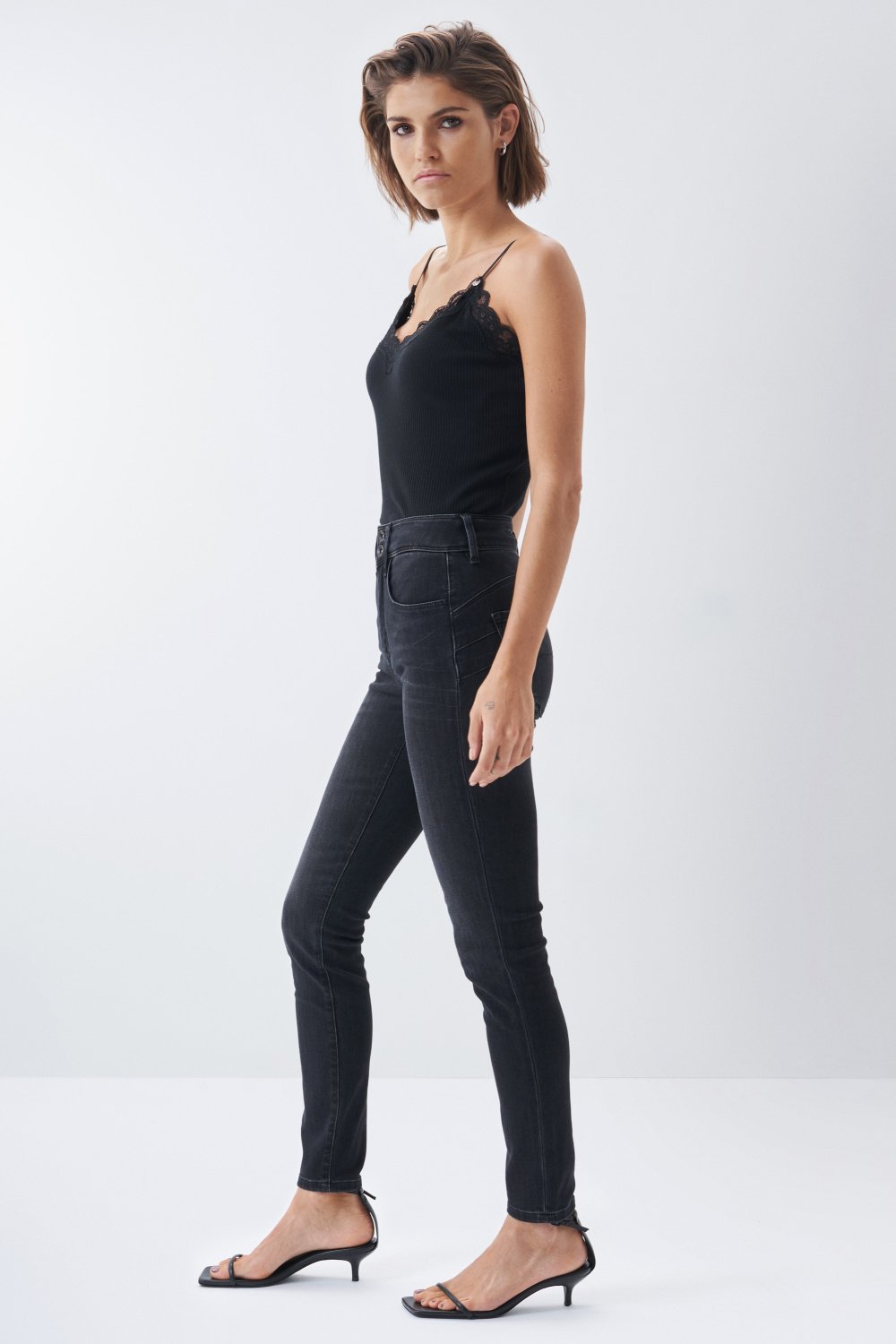 Secret Skinny Push-In en noir Jeans Salsa Jeans   