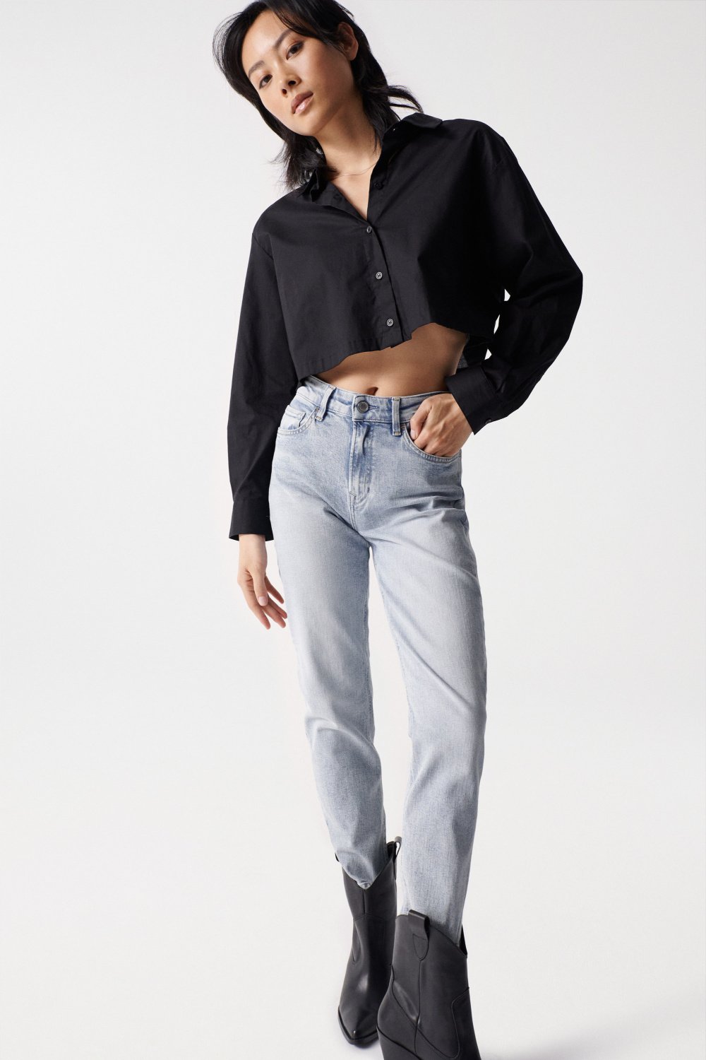 True Cropped Slim Comfort en jeans Light Wash Salsa Jeans   