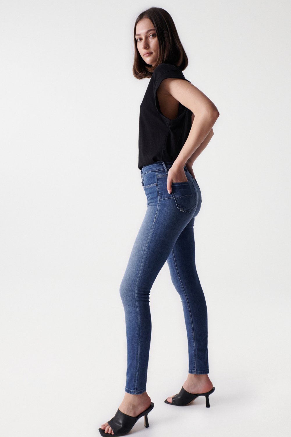 Destiny Skinny Push-Up en jeans Medium Wash Salsa Jeans   