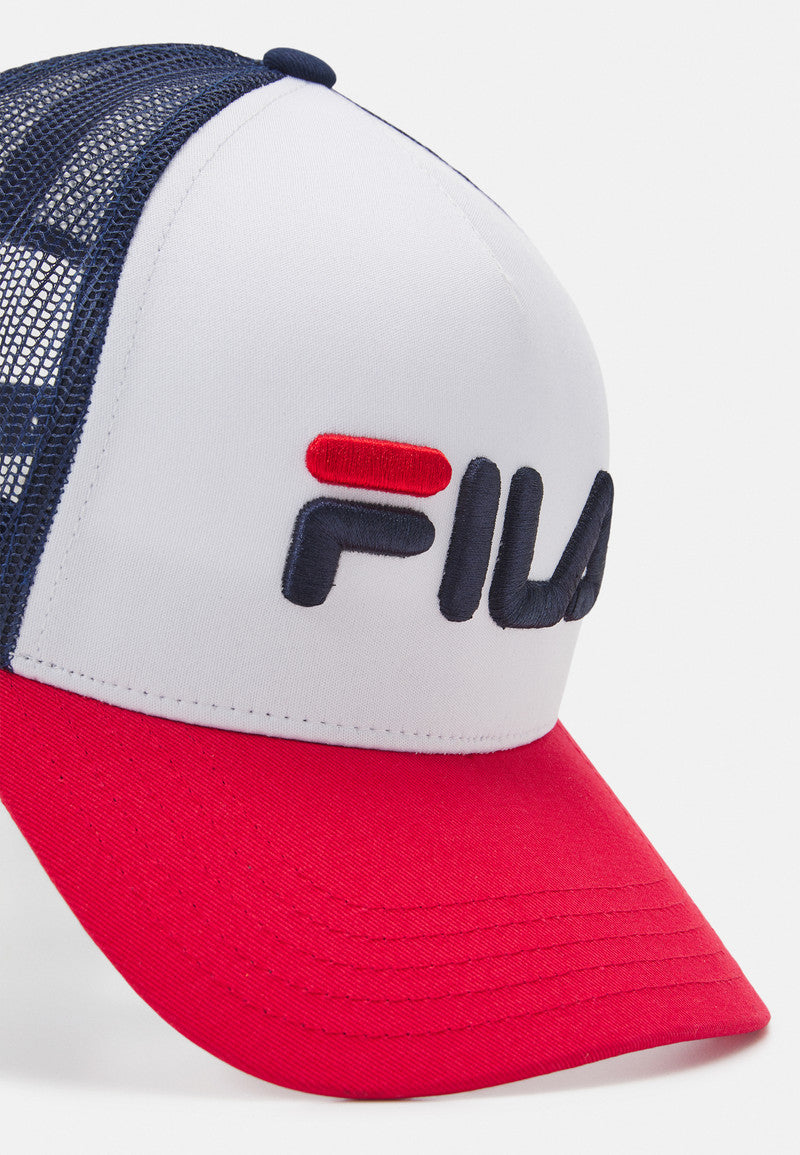 Casquette camionneur Beppu Linear Logo Snap Back en rouge-blanc-bleu Casquettes Fila   