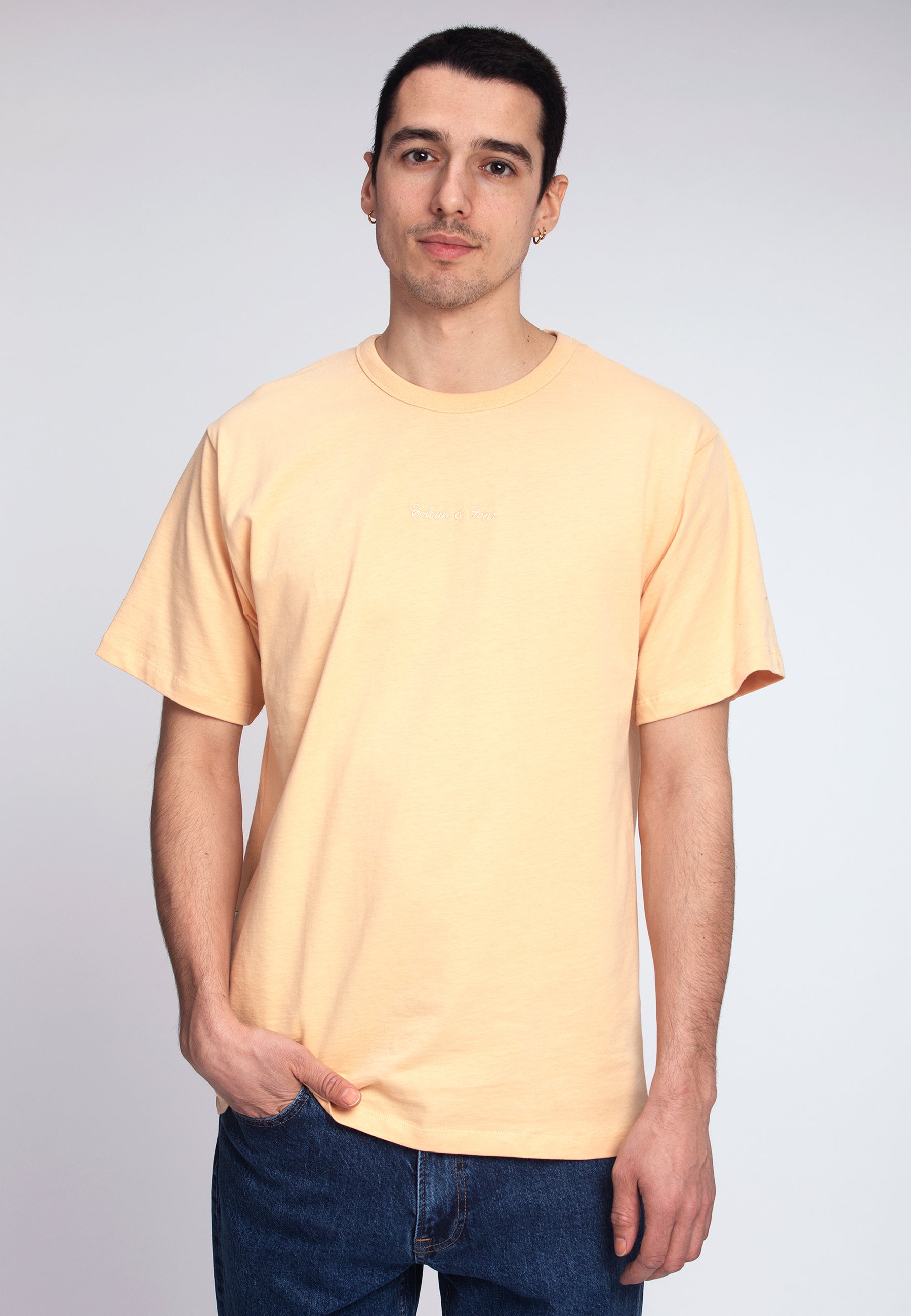 T-shirt Basic Embroidery in Carrot T-shirts Colours and Sons   