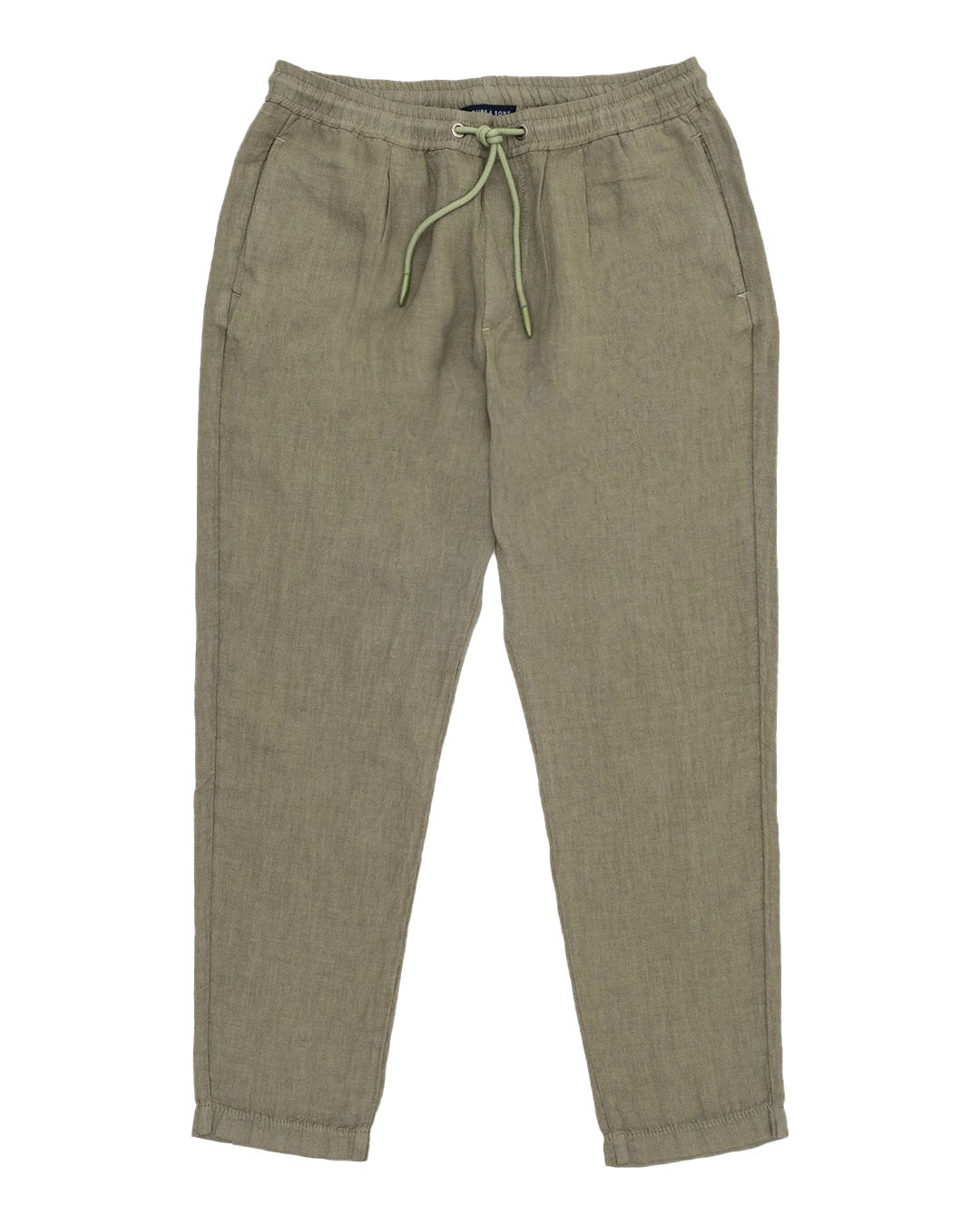 Pants Cropped Linen in Olive Pantalon Colours and Sons   
