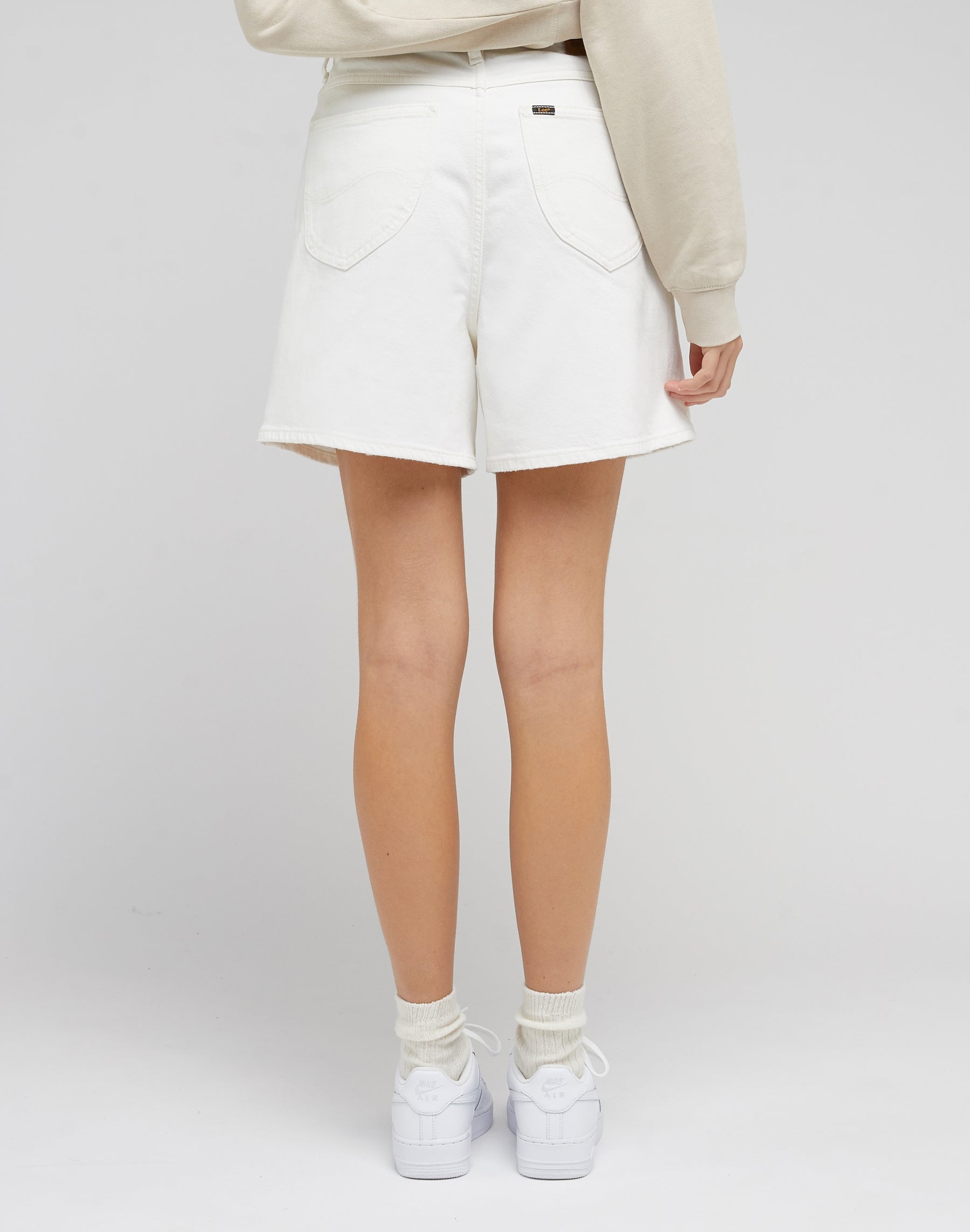 Stella Short en jean blanc marbré Lee   