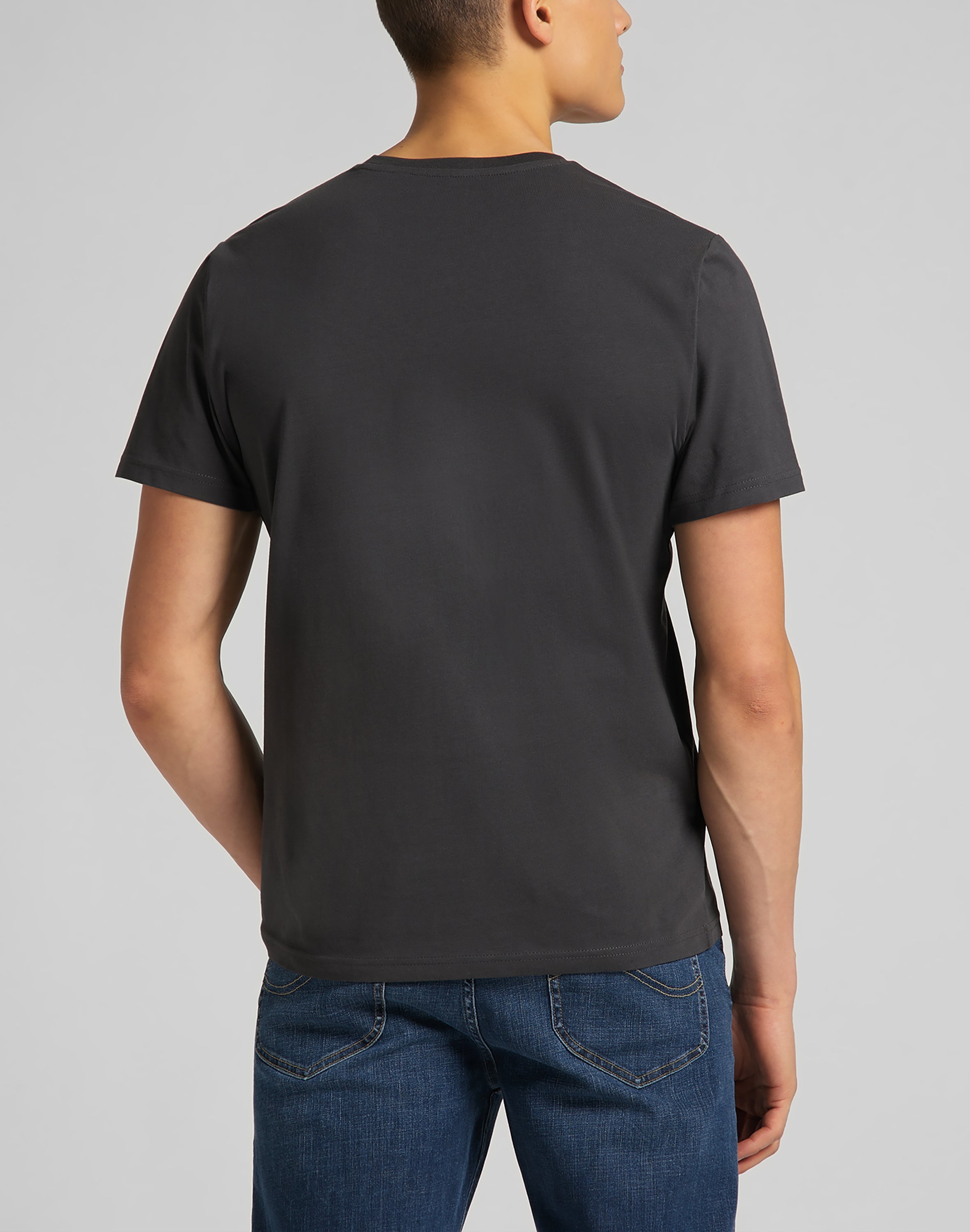 T-shirts à manches courtes Patch Logo Tee en Washed Black Lee   