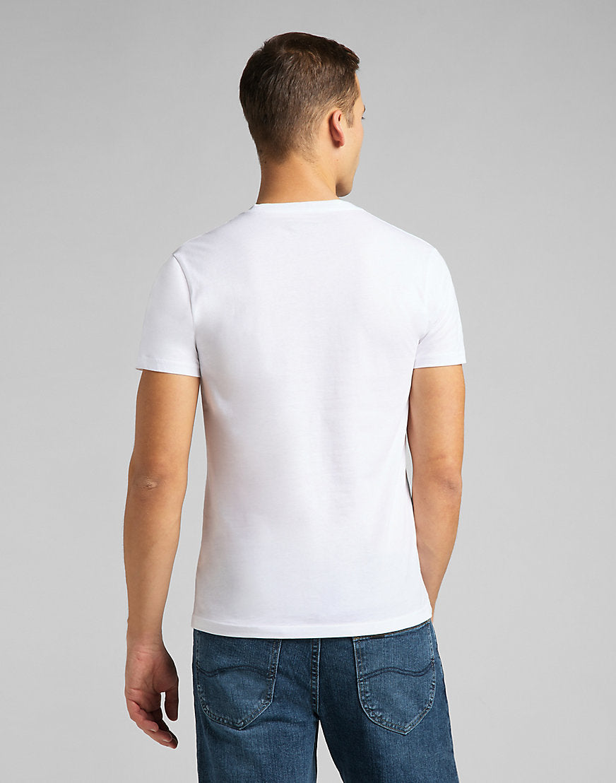 Twin Pack Crew en blanc T-shirts Lee   