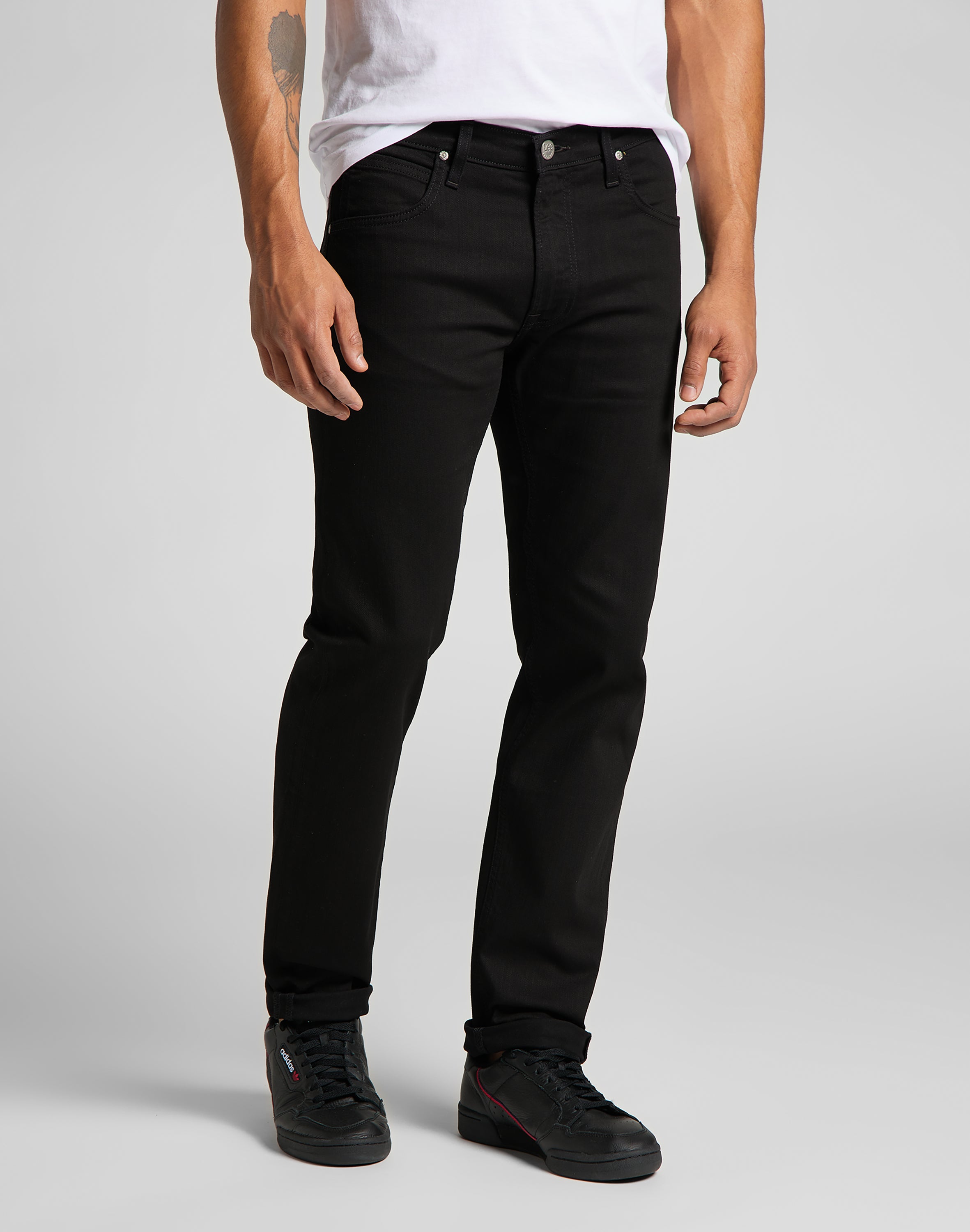 Daren Zip Fly en jeans Clean Black Lee   