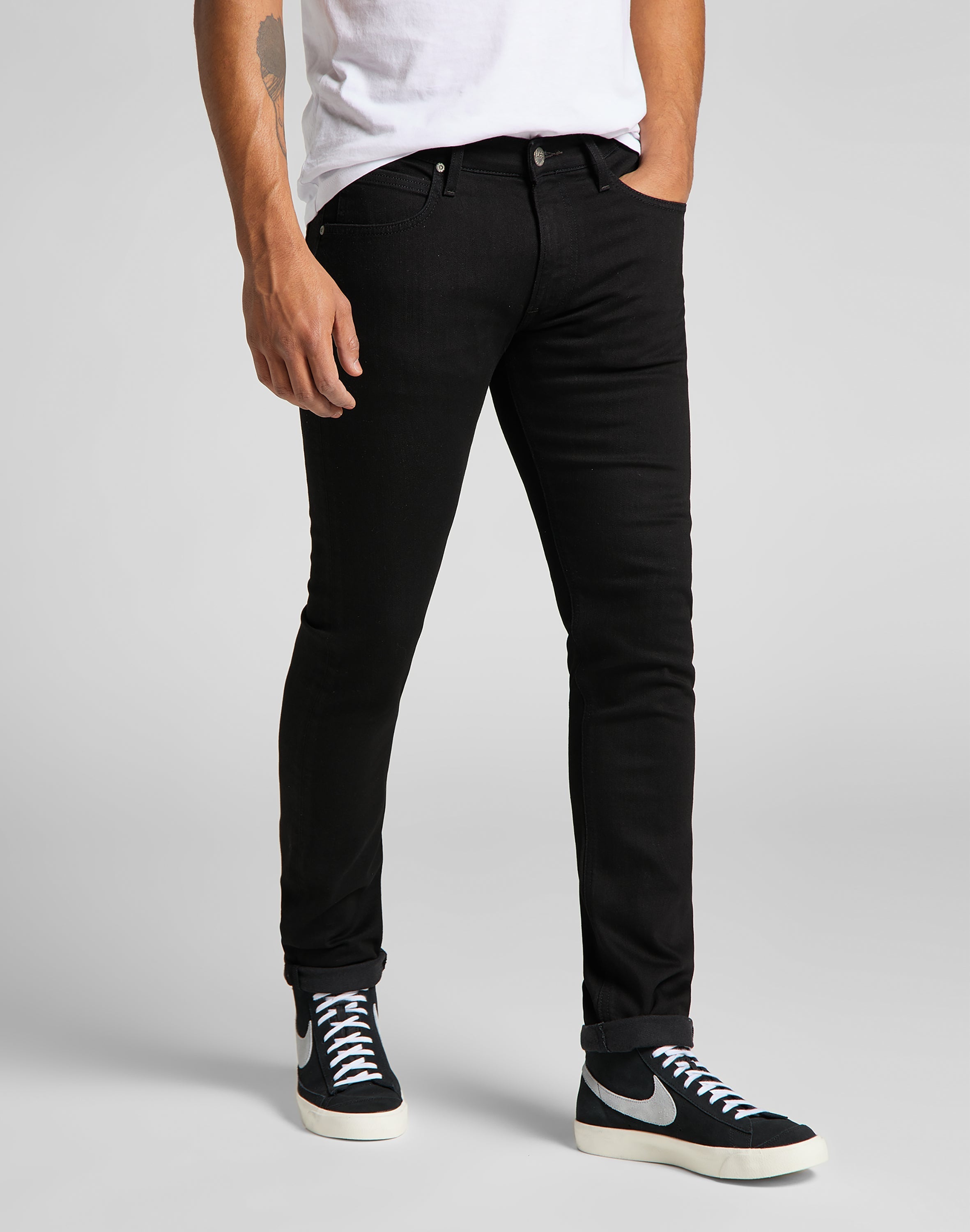 Jeans Luke Low Stretch en Clean Black Lee   