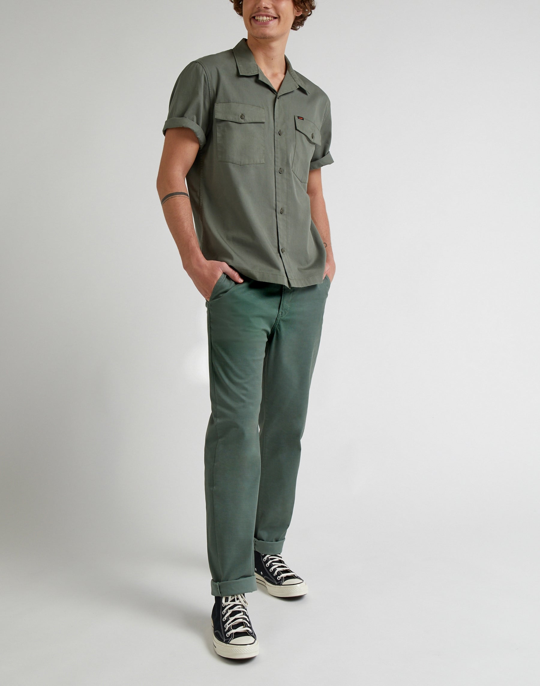 Regular Chino en pantalon Fort Green Lee   