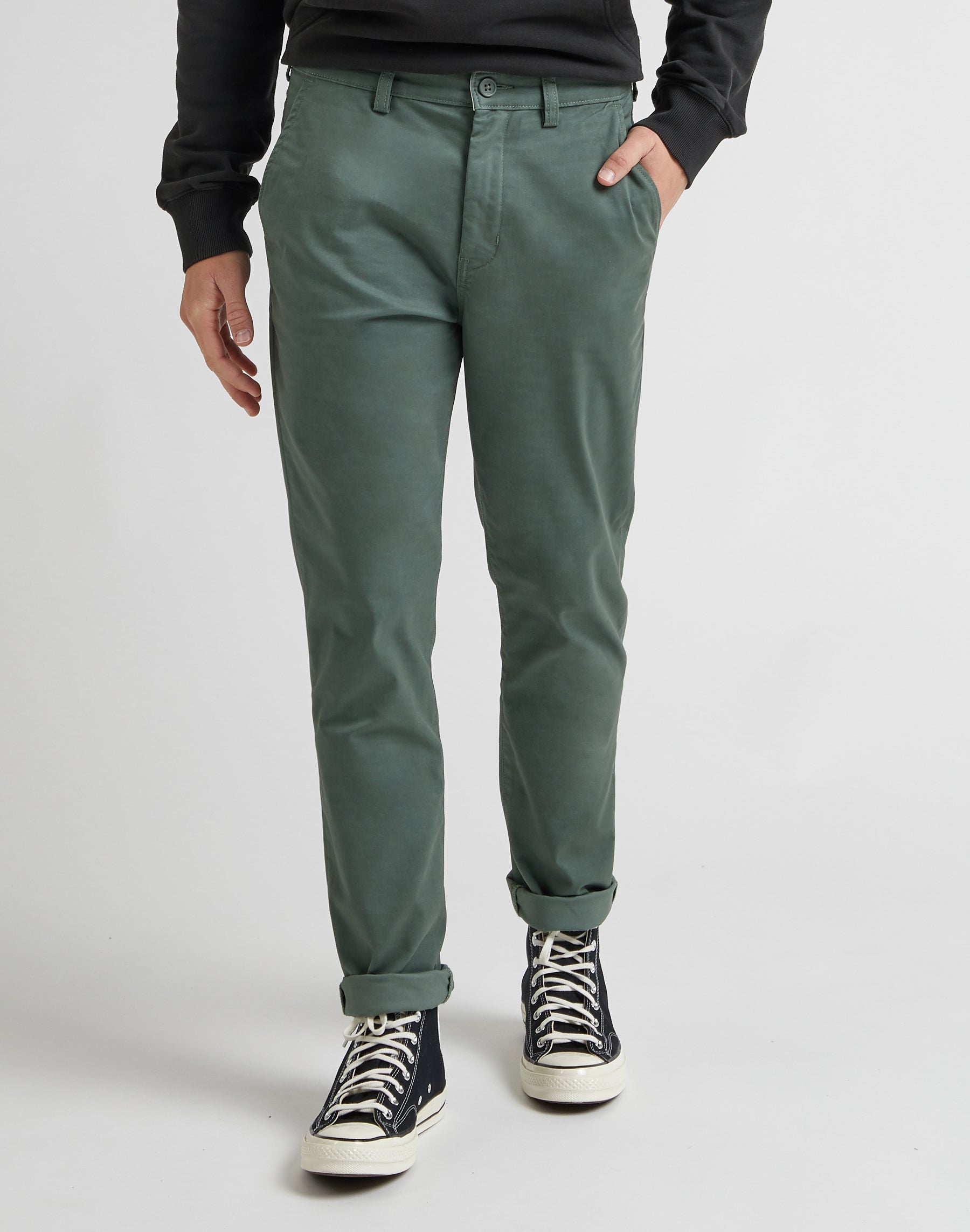 Slim Chino en pantalon Fort Green Lee   