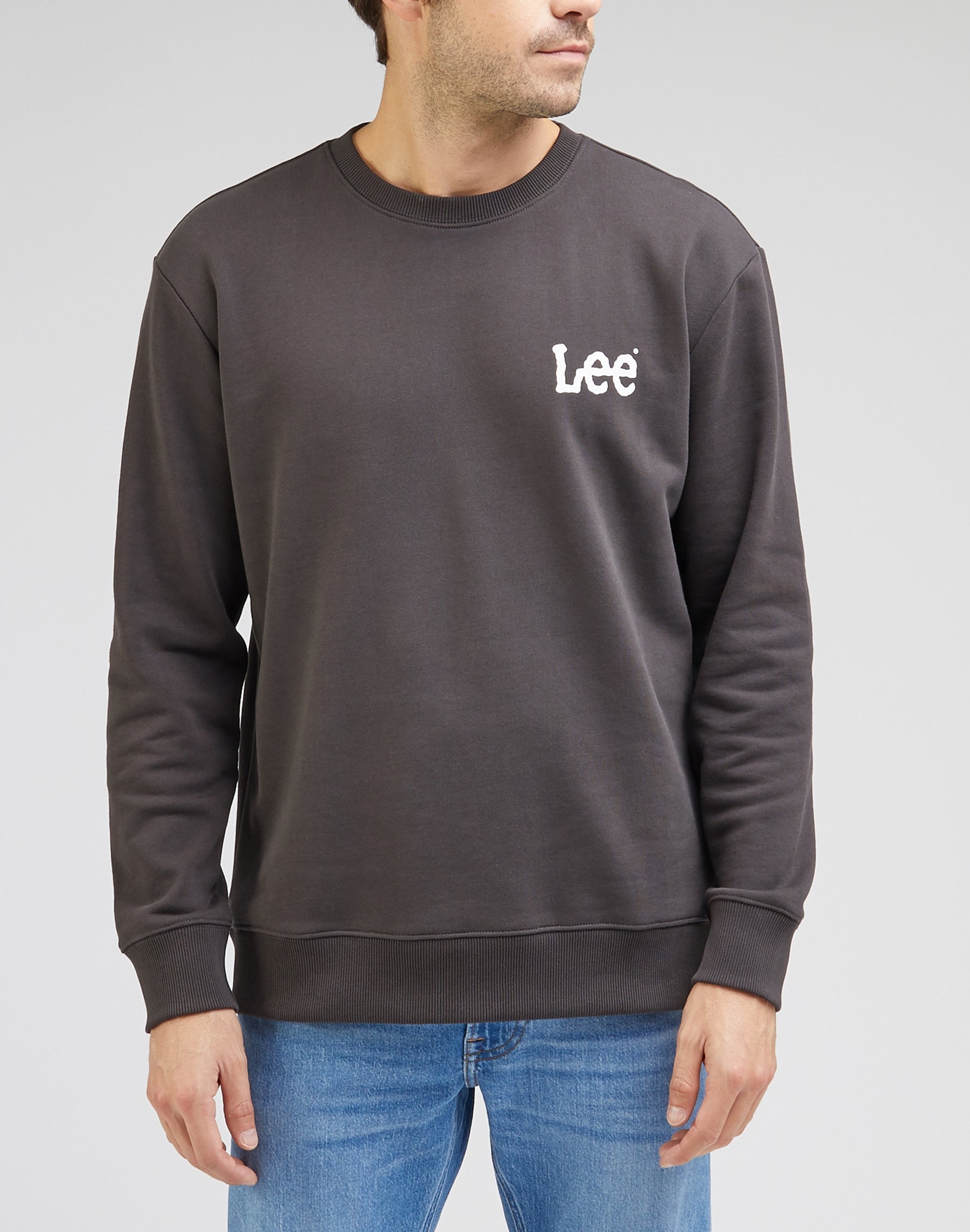 Wobbly Lee Sweatshirt en noir délavé Sweatshirts Lee   