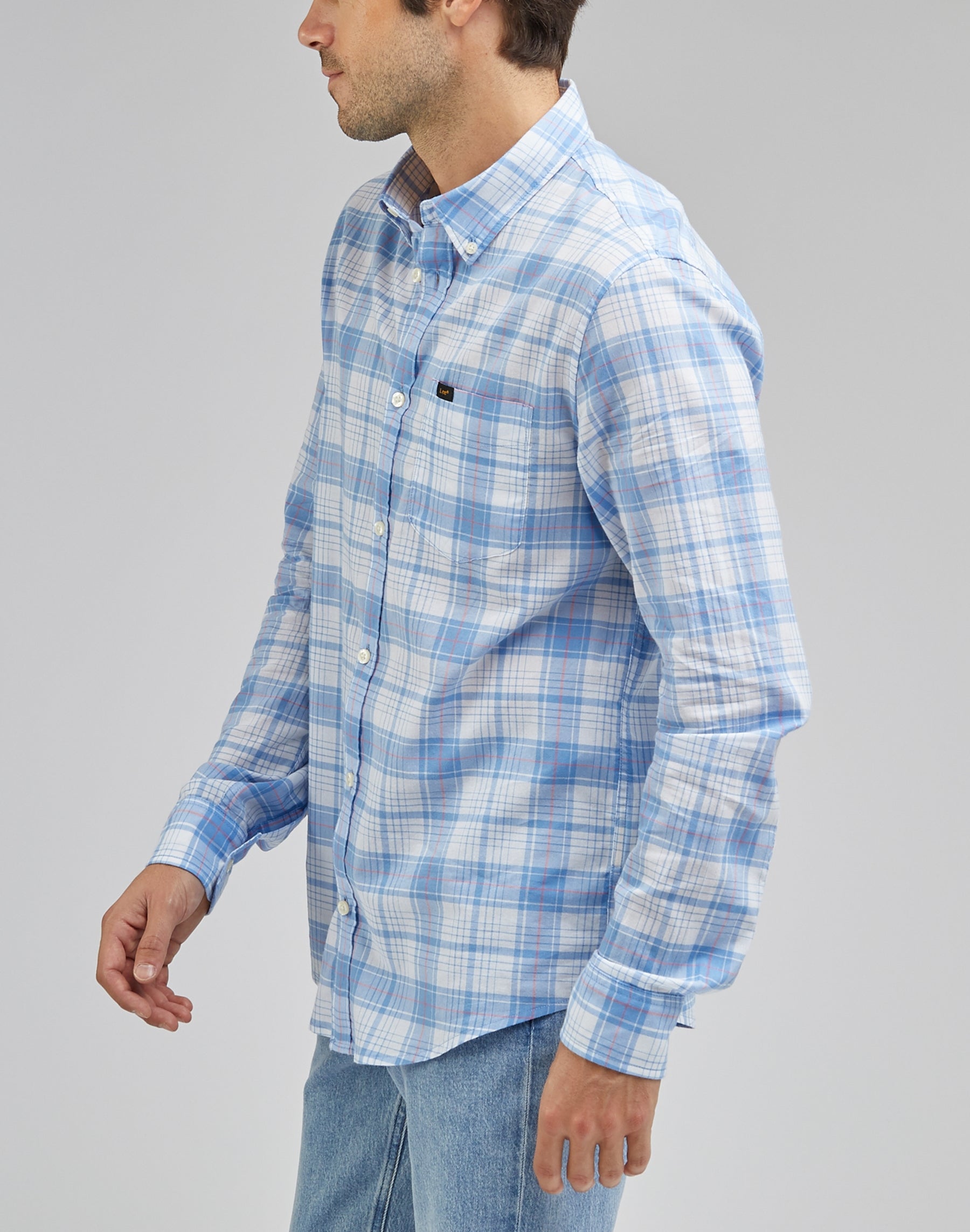 Button Down Shirt in Prep Blue Chemises Lee   