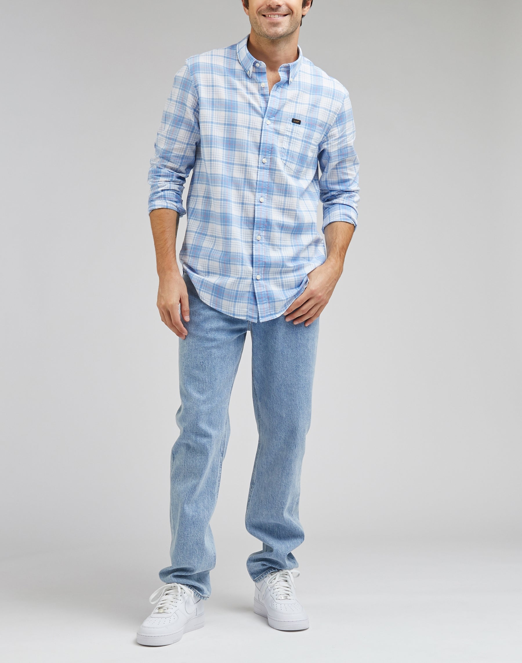 Button Down Shirt in Prep Blue Chemises Lee   