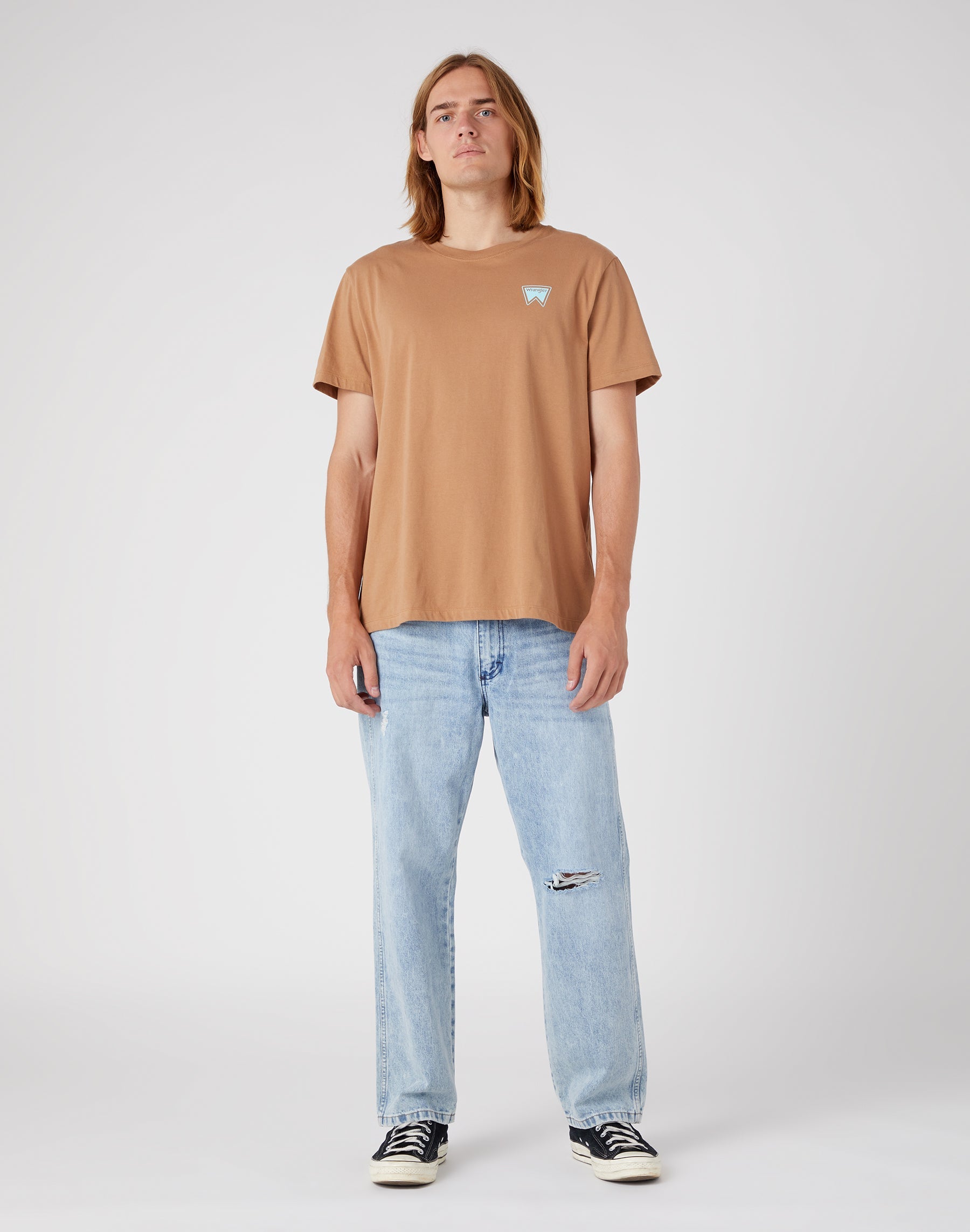 Redding en jeans Ripped Light Wash Wrangler   