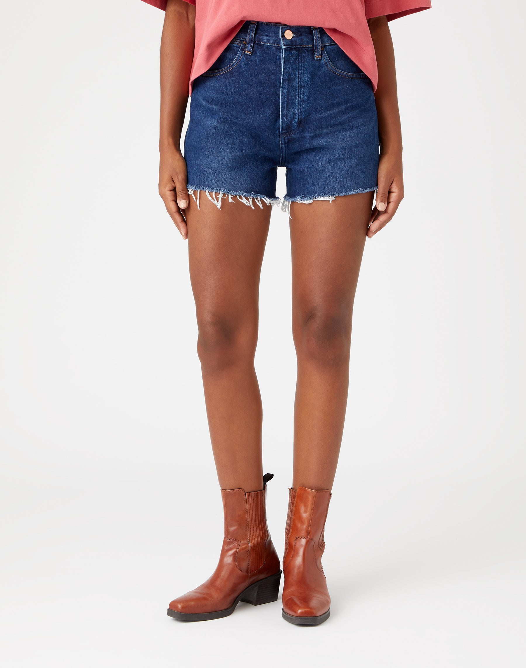 High Rise Short Festival en jean bleu Horizons Wrangler   