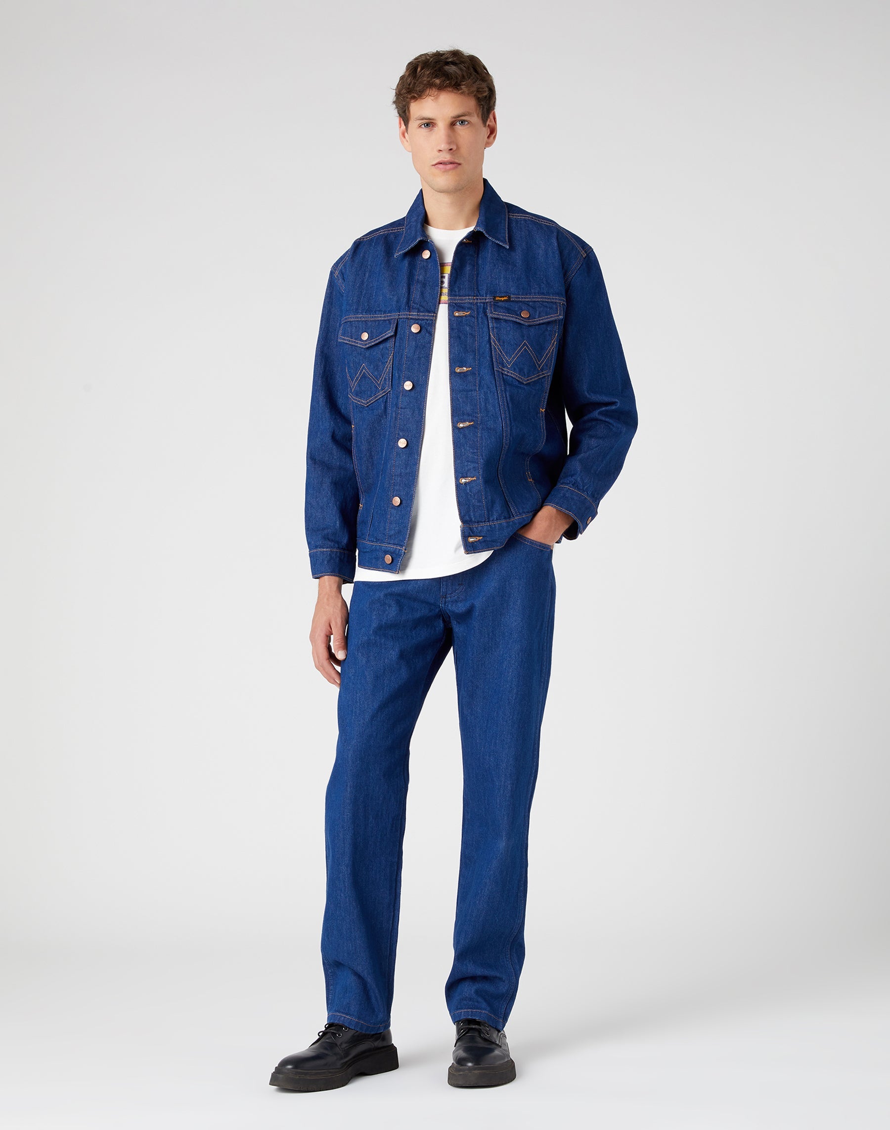 Veste Anti Fit in Wrangler Blue Vestes Wrangler   