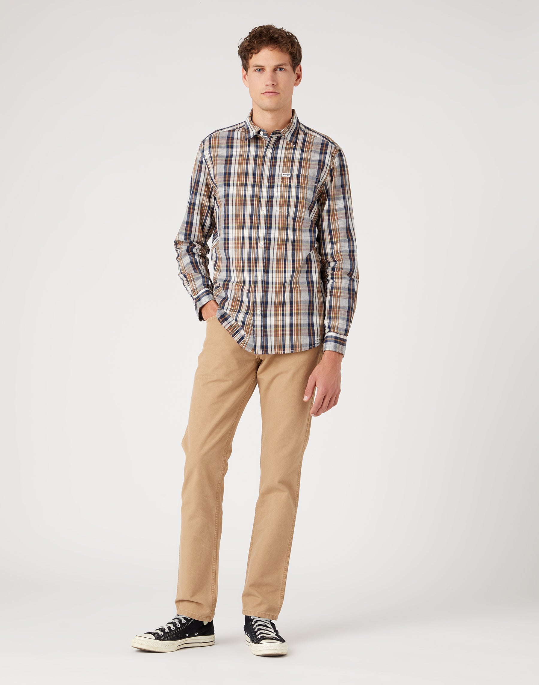 One Pocket Shirt in Cappuccino Chemises Wrangler   