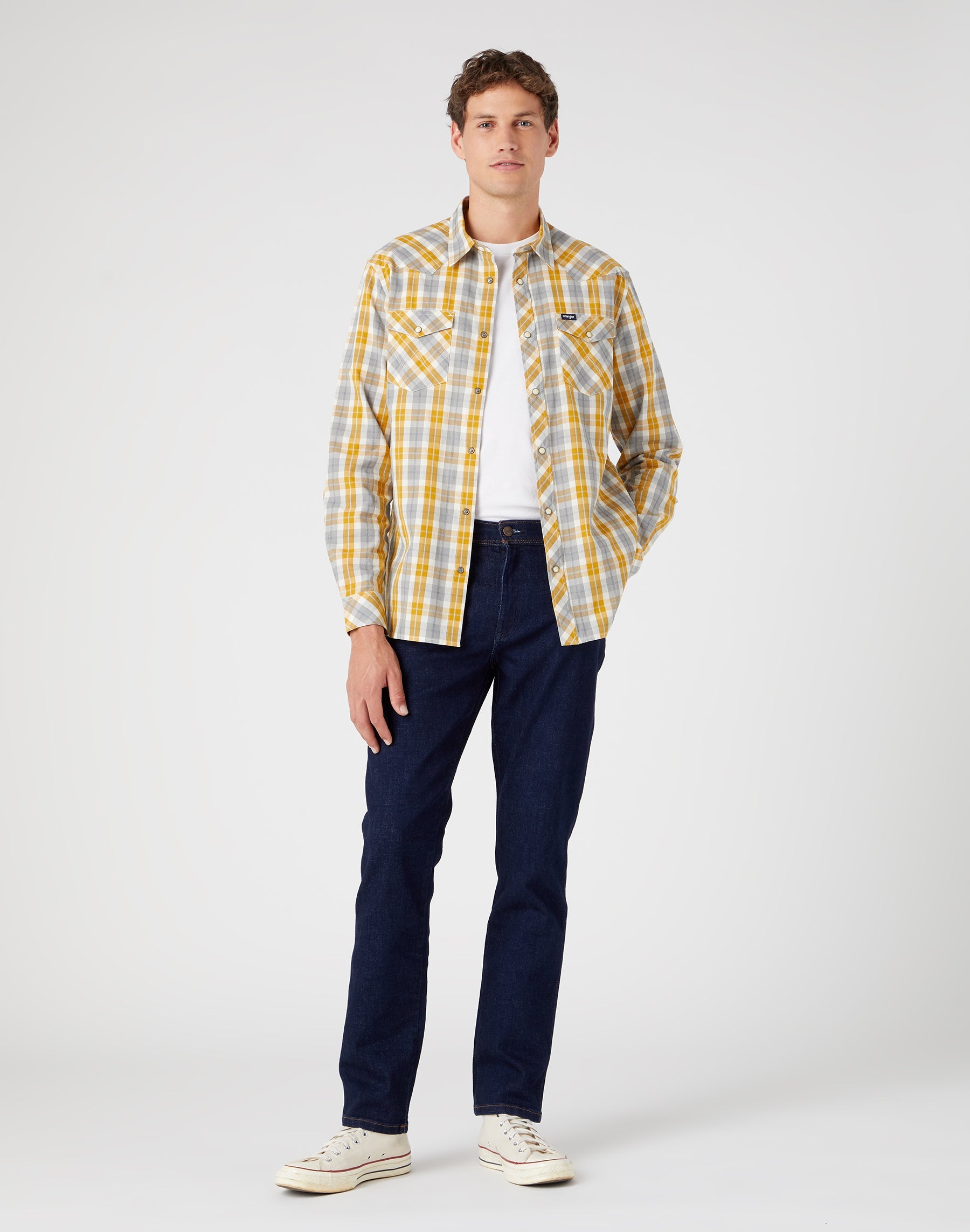 Western Chemise à Wrangler Yellow Chemises Wrangler   