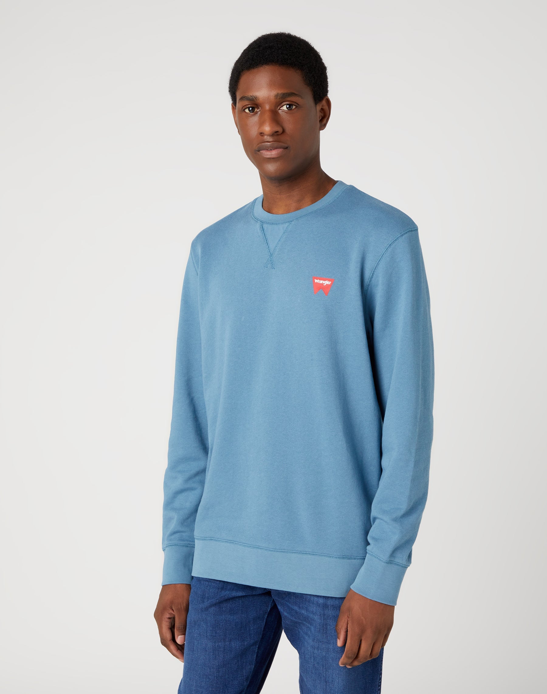 Sign Off Crew in Captains Blue Sweatshirts Wrangler   