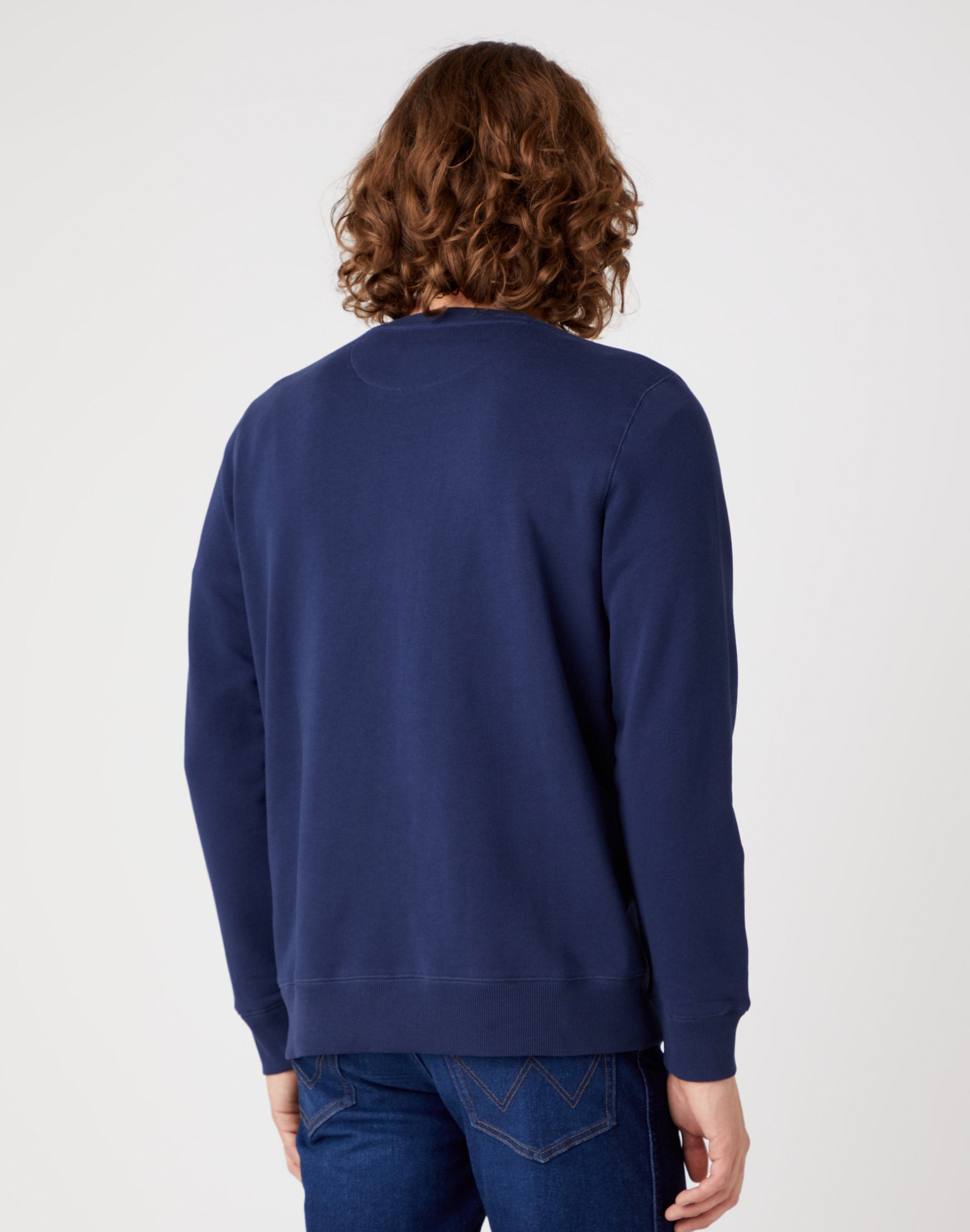 Frame Logo Crew en bleu marine Sweatshirts Wrangler   