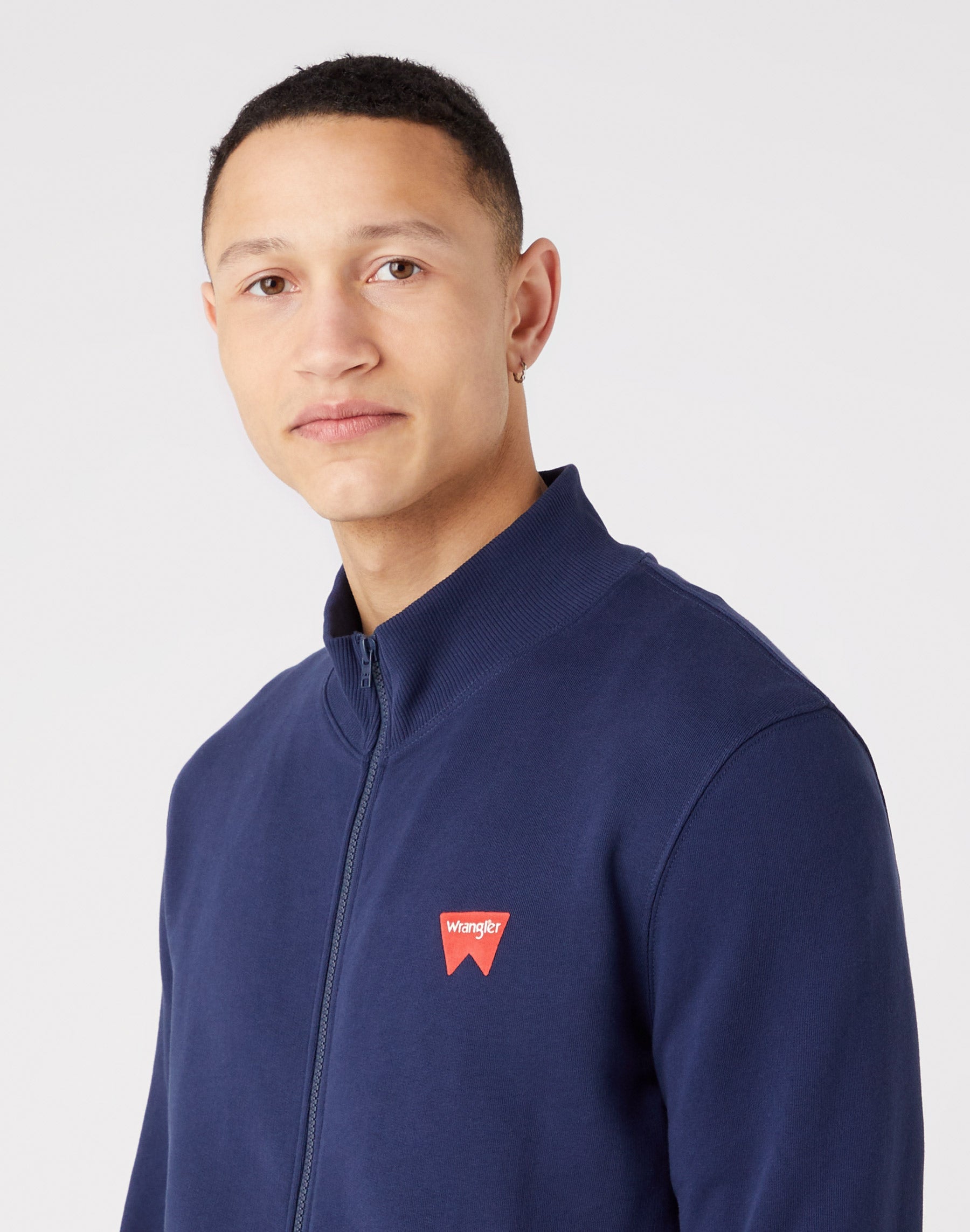 Funnel Neck Zip in Navy Sweat-shirts Wrangler   