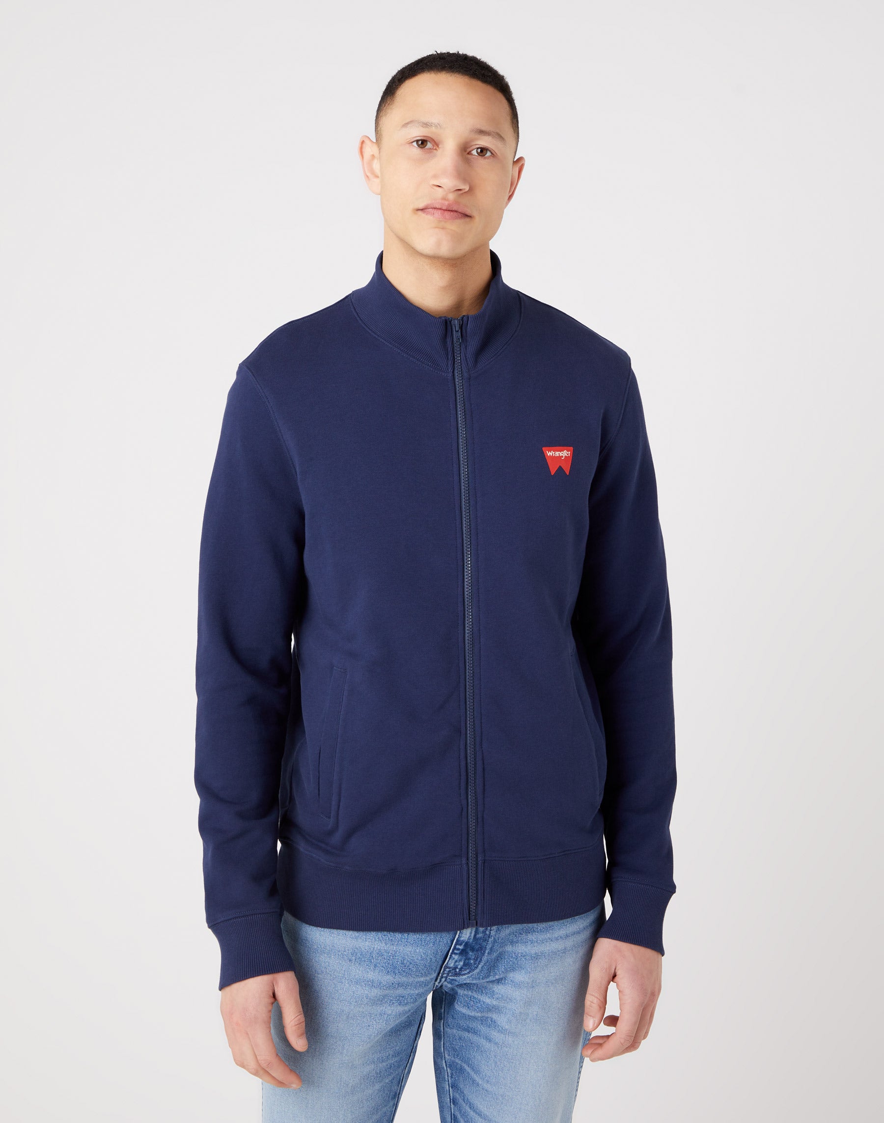 Funnel Neck Zip in Navy Sweat-shirts Wrangler   