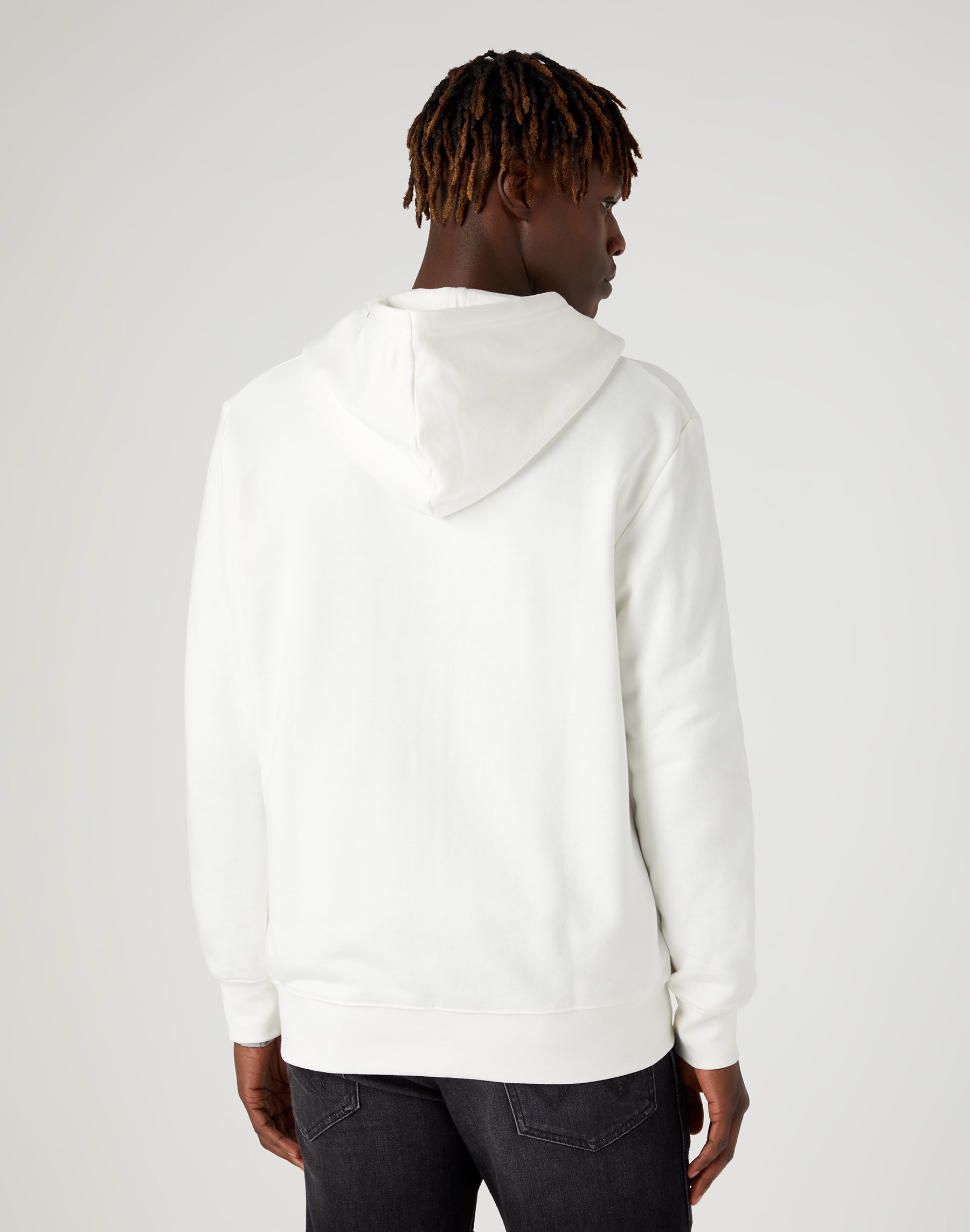 Sweat-shirt à capuche Zip Thru Worn White Wrangler   