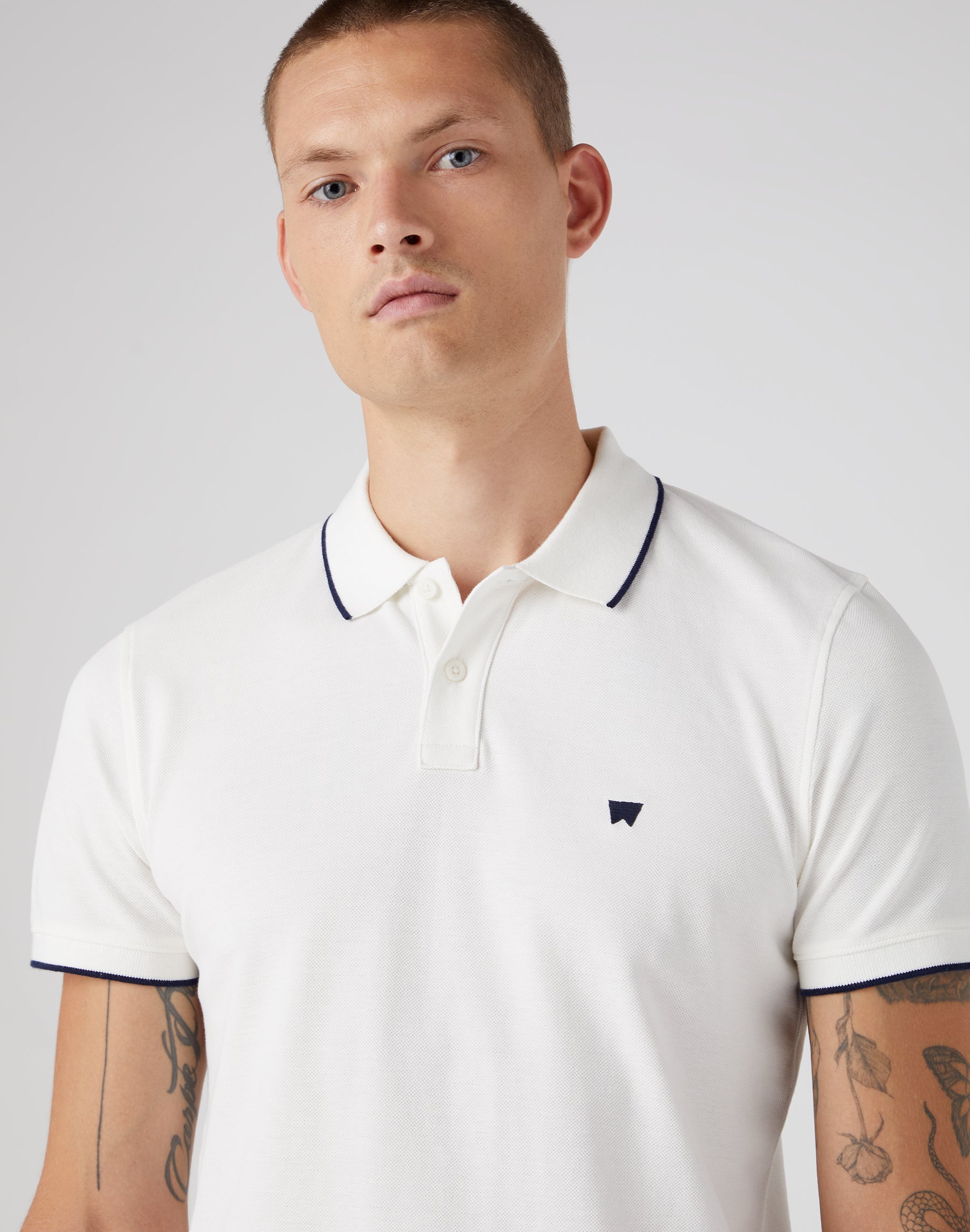 Polo blanc usé Polos Wrangler   