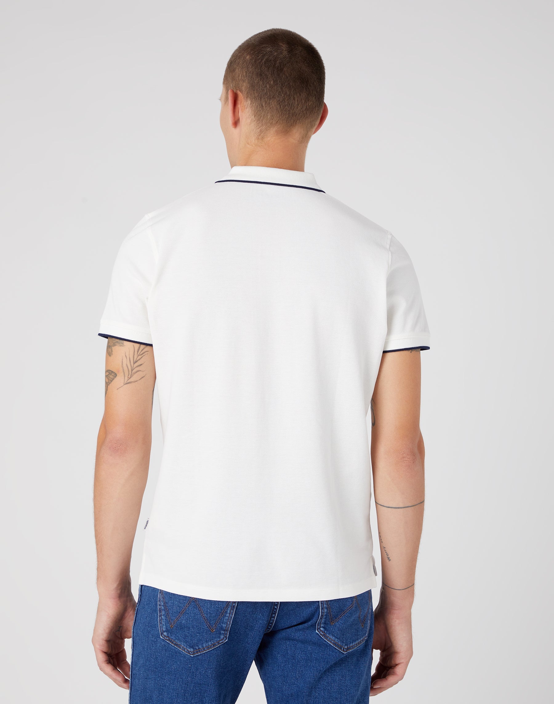 Polo blanc usé Polos Wrangler   