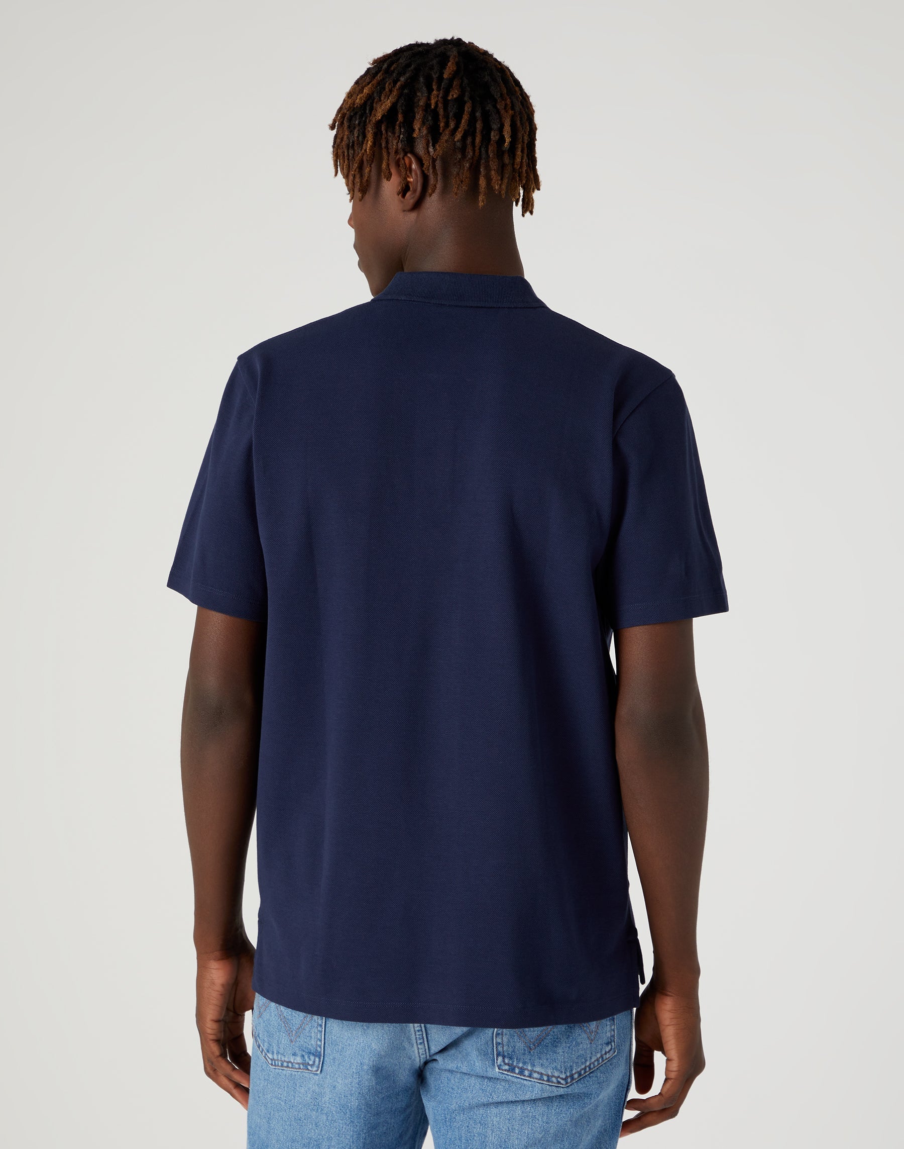 Polo en bleu marine Polos Wrangler   