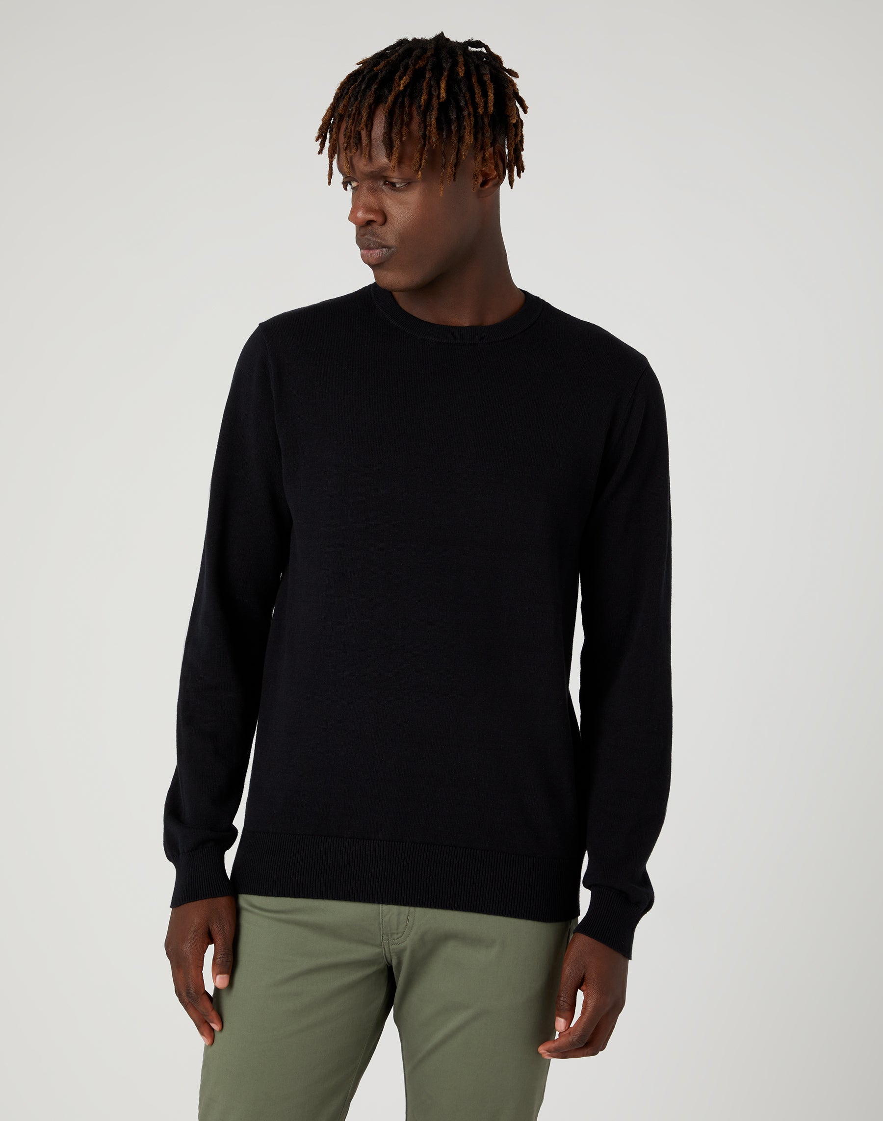 Crewneck Knit en noir Pull Wrangler   