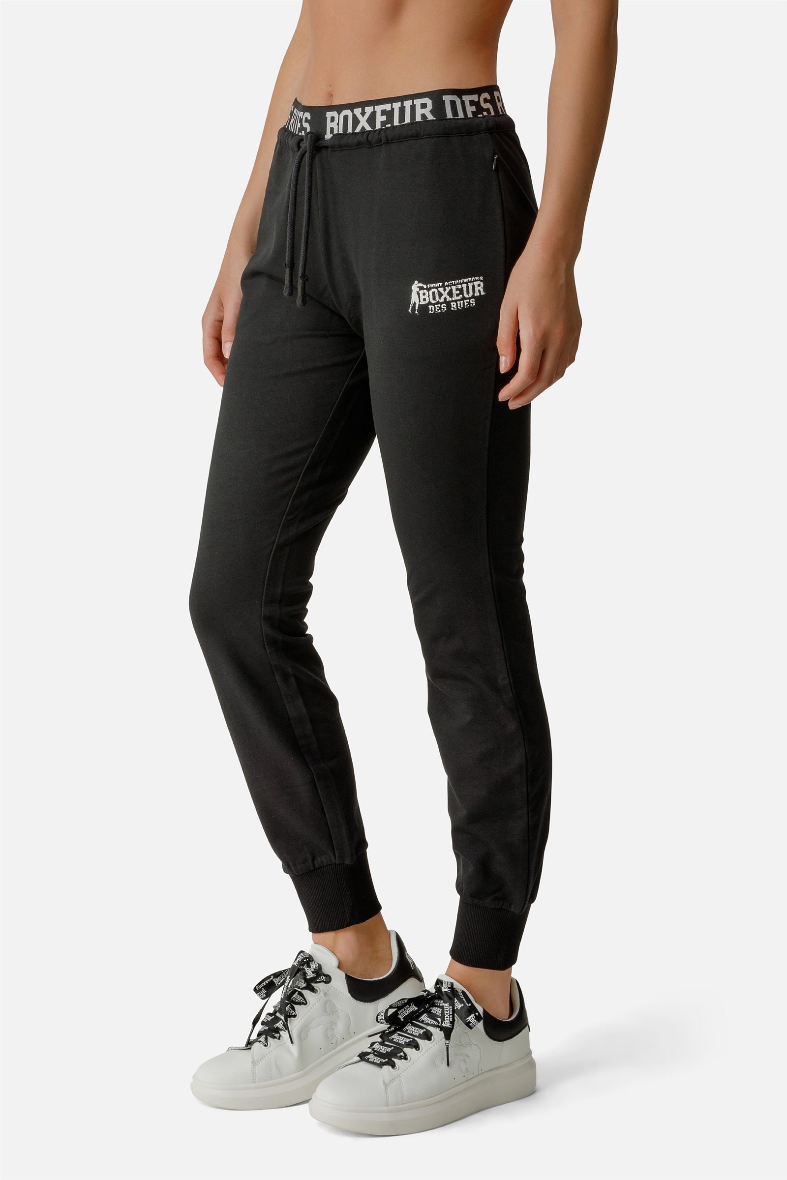 Logo Essential Pants in Black Pantalon Boxeur des Rues   