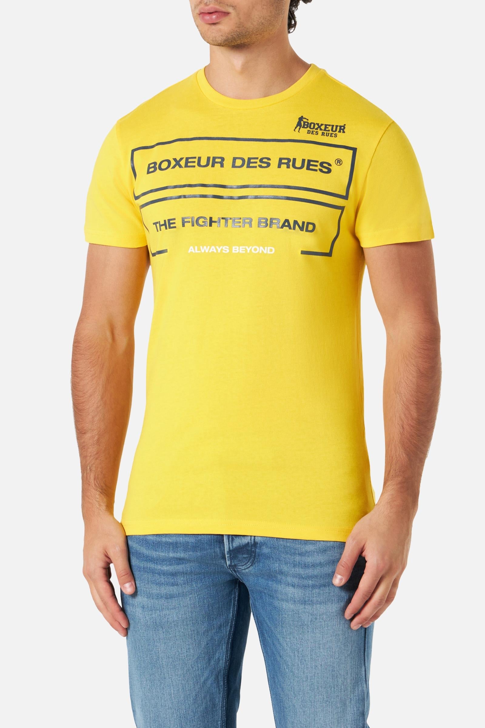 T-shirt à col rond en jaune T-shirts Boxeur des Rues   