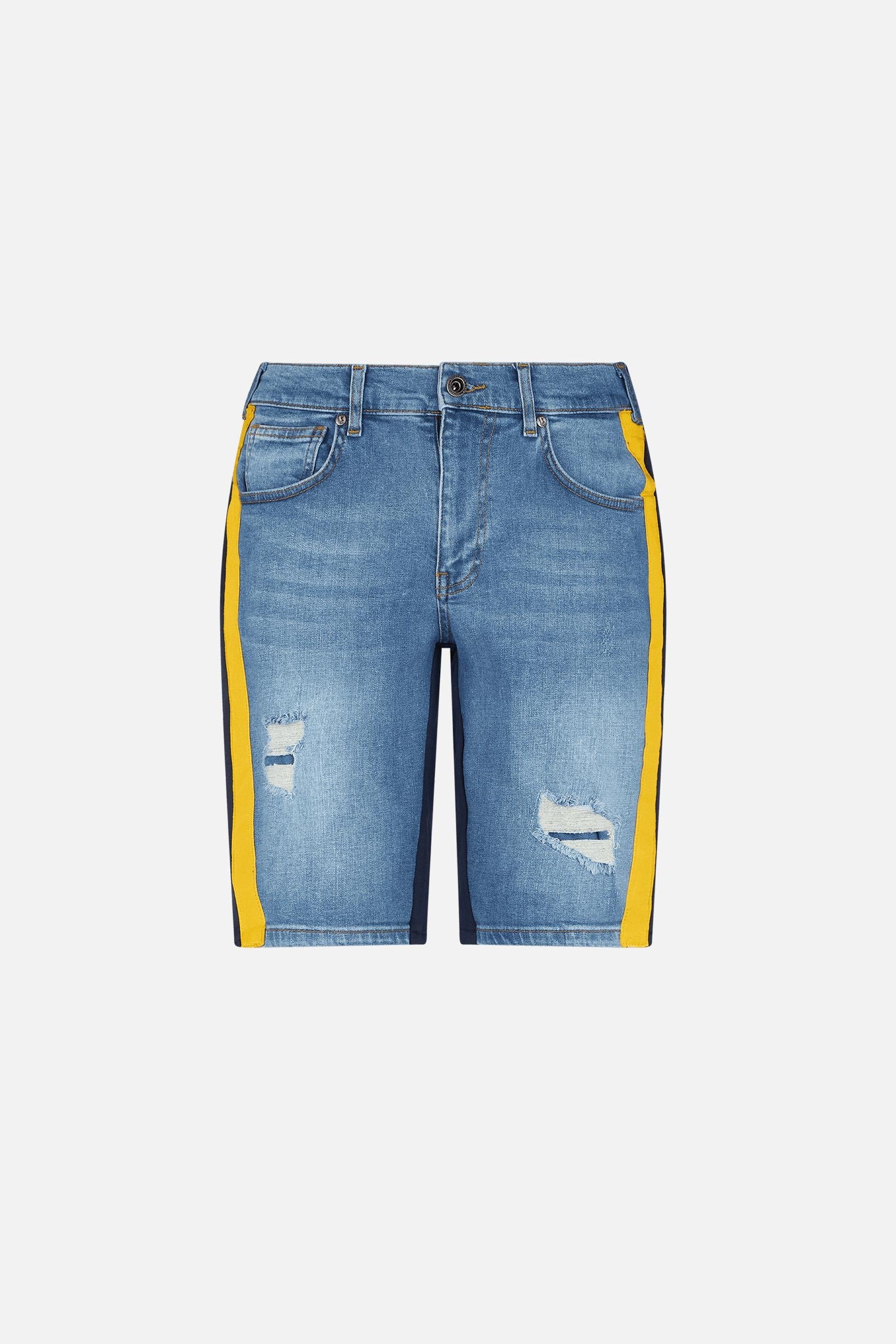 Short en tissu mixte dans un short en jean marine Boxeur des Rues   