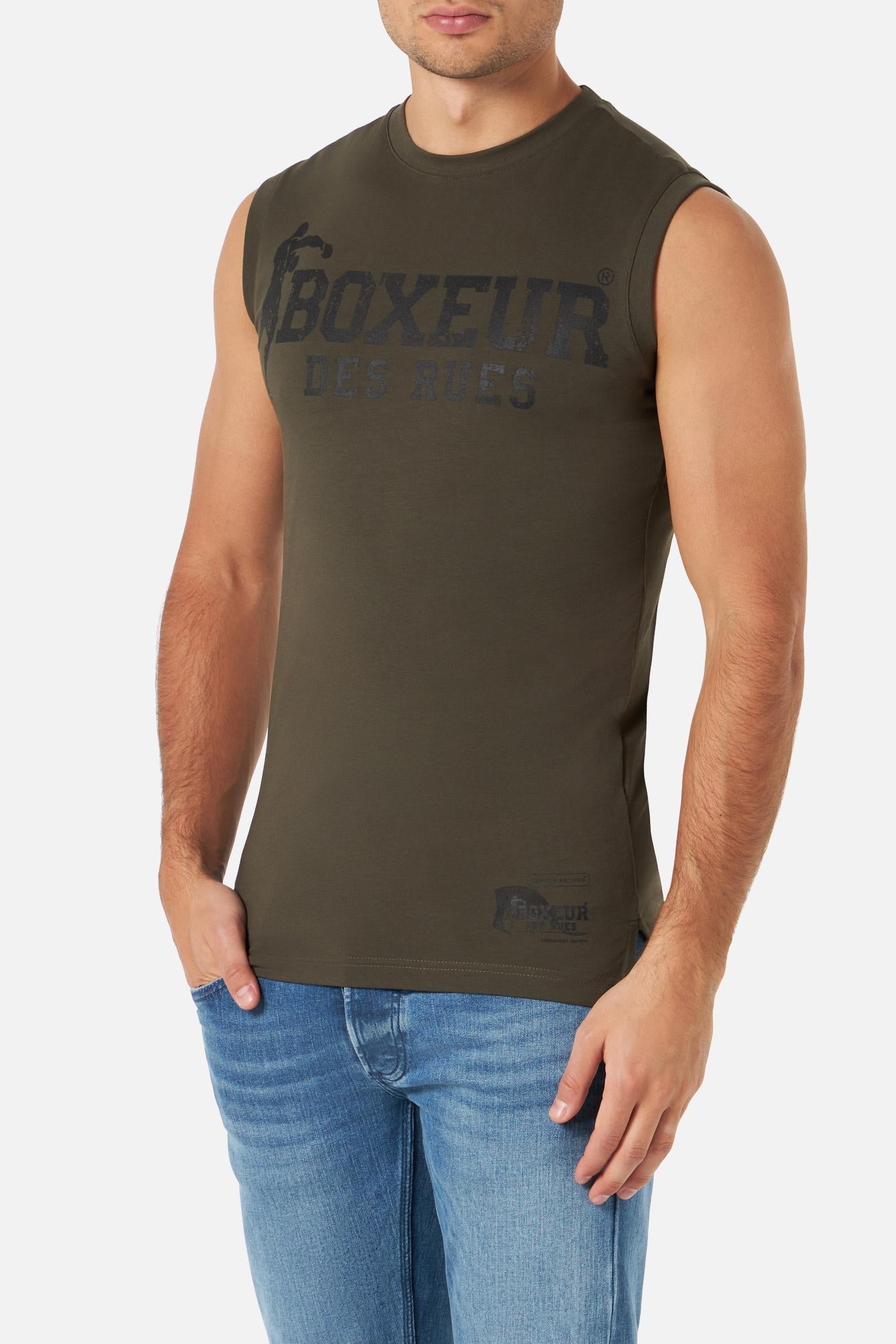 Basic Printed Tank Top dans Army Tops Boxeur des Rues   