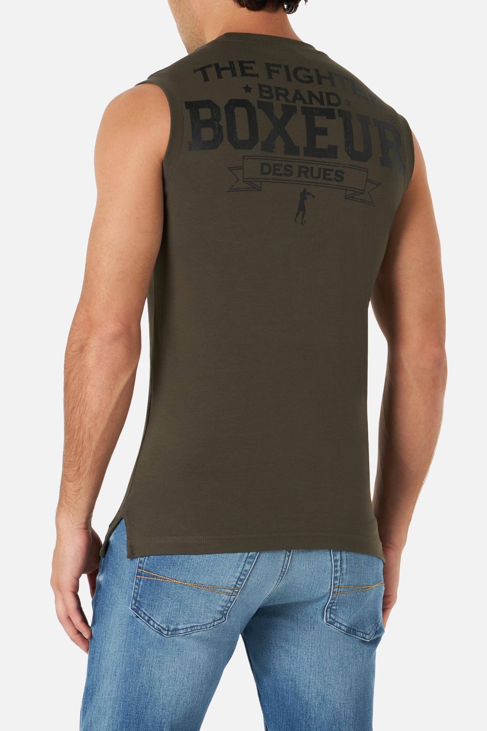 Basic Printed Tank Top dans Army Tops Boxeur des Rues   