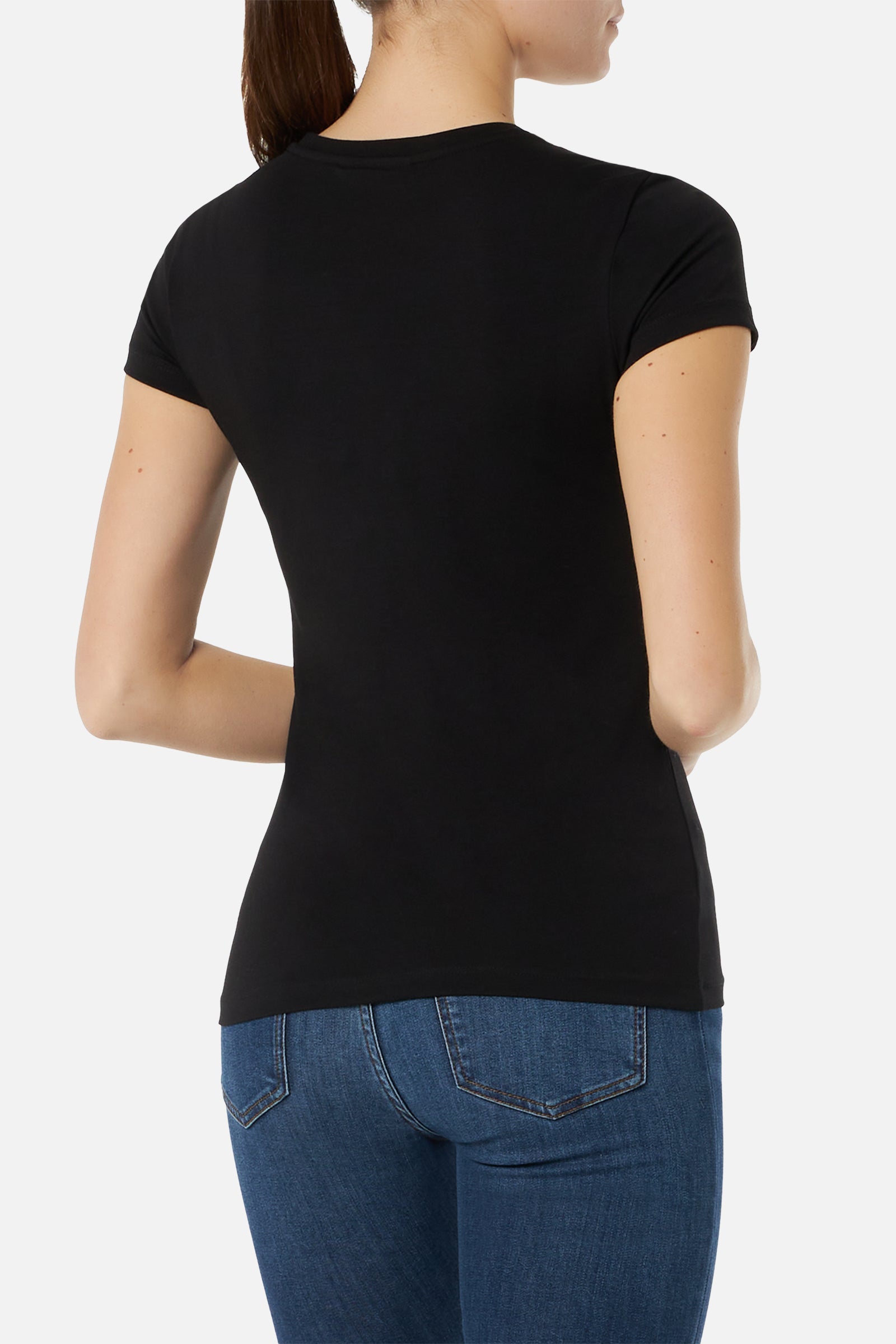 Basic T-Shirt With Front Logo in Black T-shirts Boxeur des Rues   