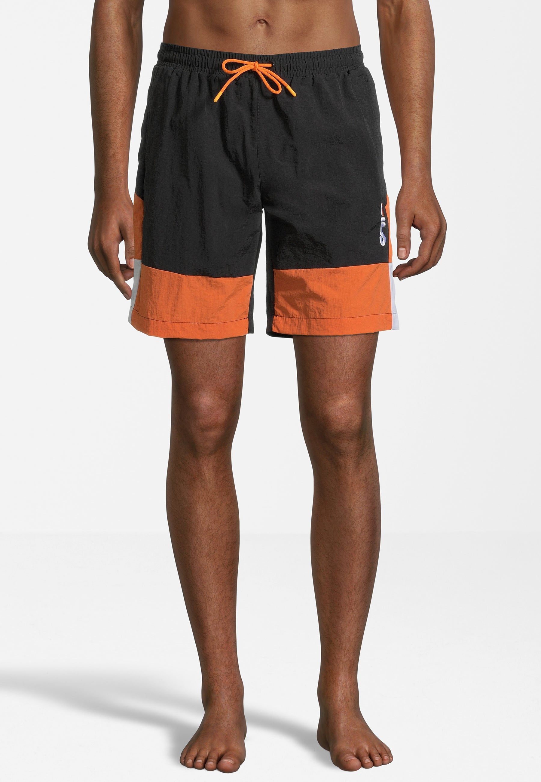 Sciacca Swim Shorts in Black-Celosia Orange-Bright White Maillot de bain Fila   