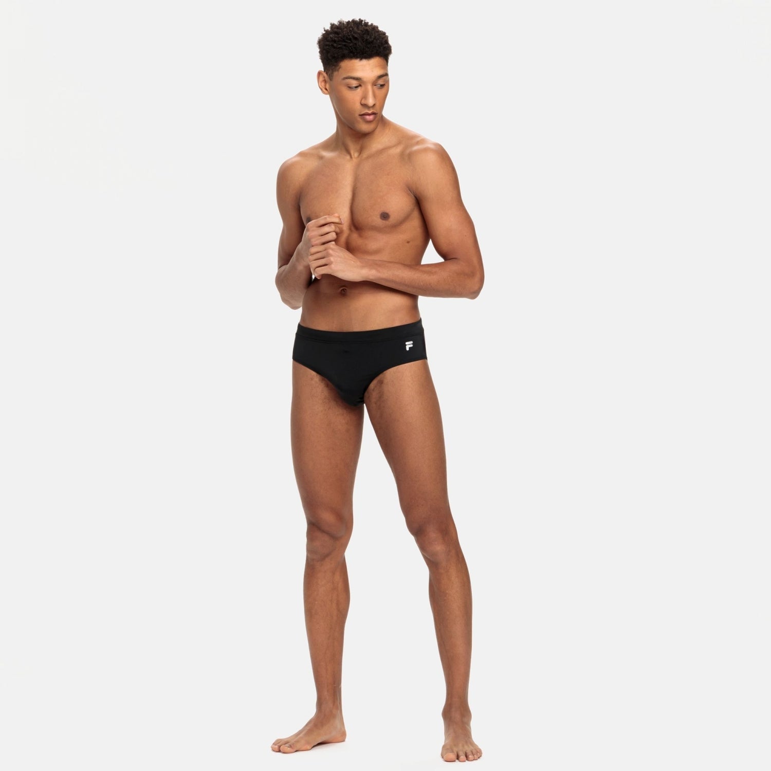 Santos Swim Briefs in Black Maillot de bain Fila   