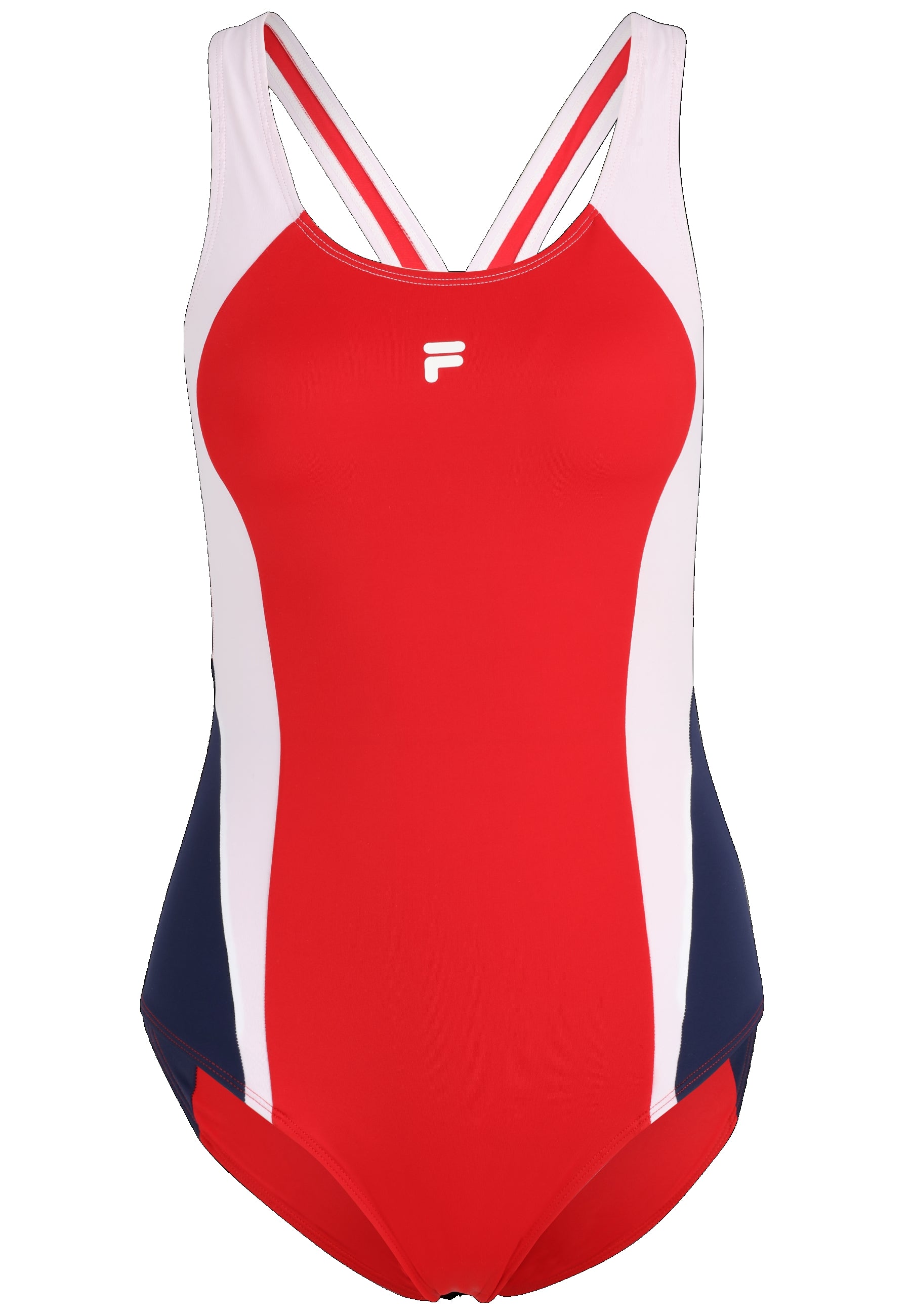 Sanya Swimsuit in True Red-Bright White-Medieval Blue Maillots de bain Fila   