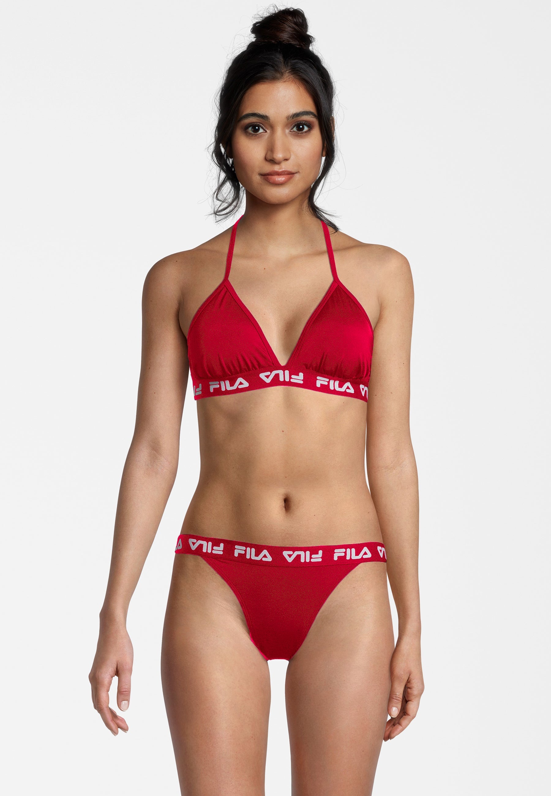 Split Triangle Bikini dans True Red Bikini Fila   